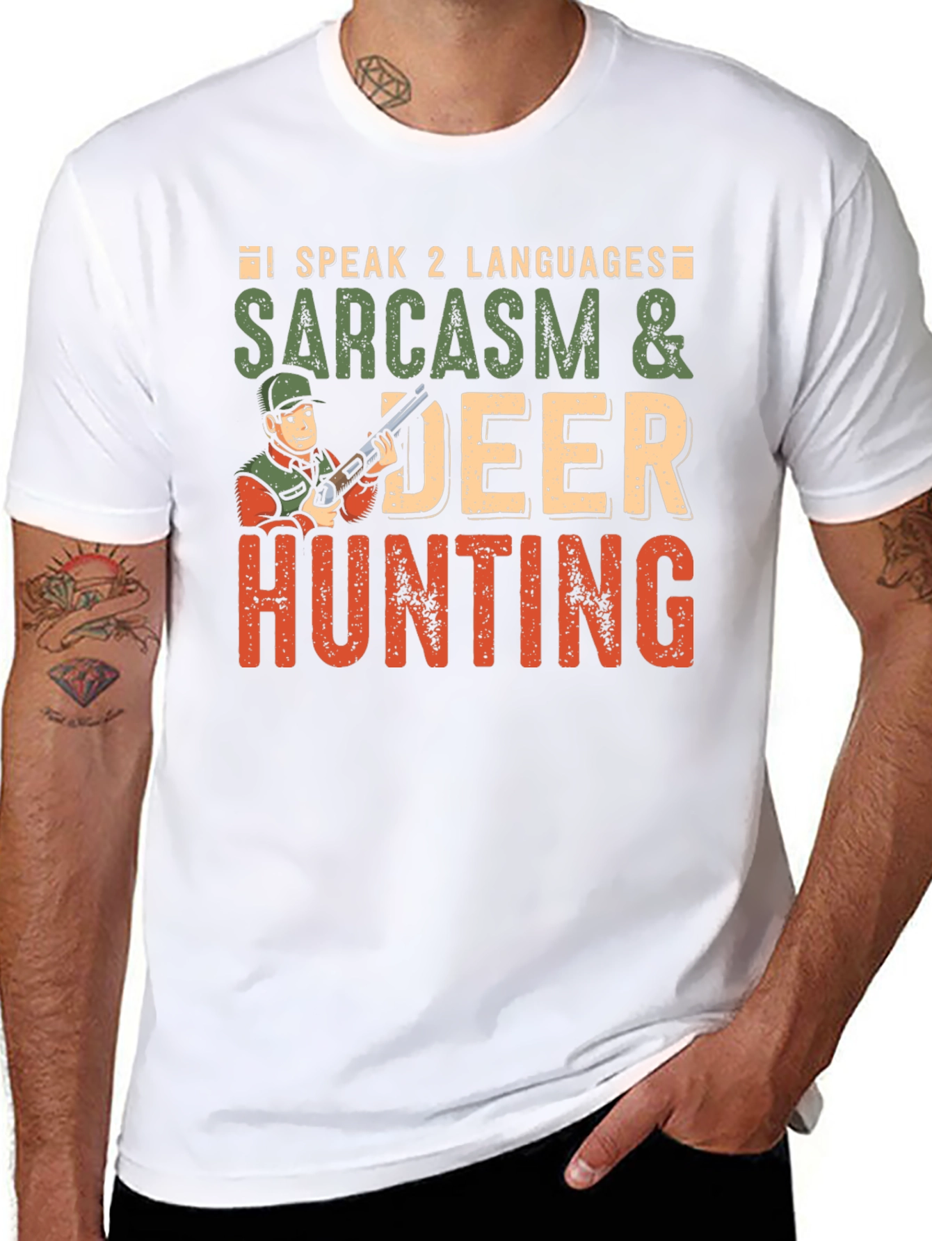 Sarcasm & Deer Hunting Graphic T-Shirt