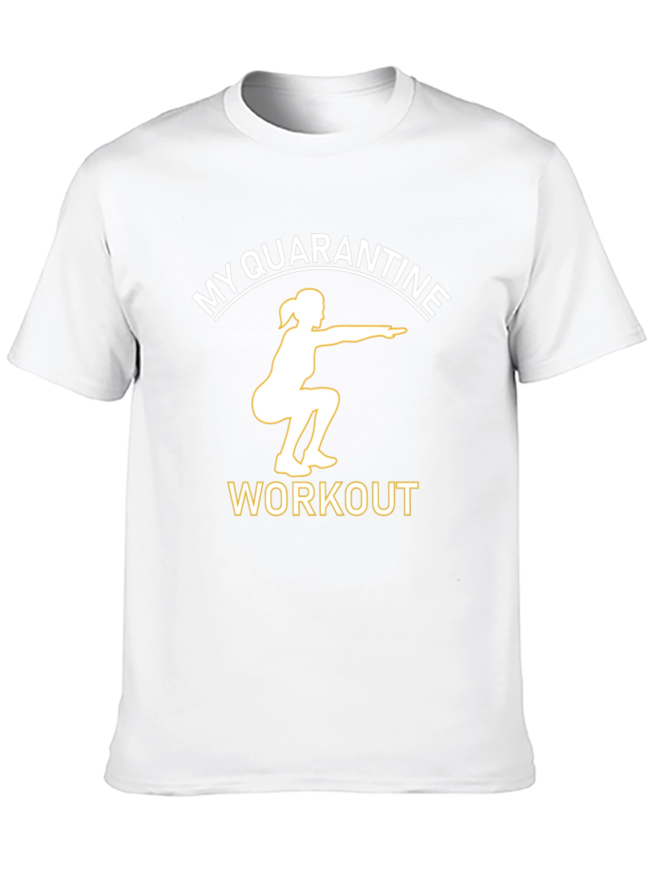 Quarantine Workout Graphic Tee - Black Cotton T-Shirt