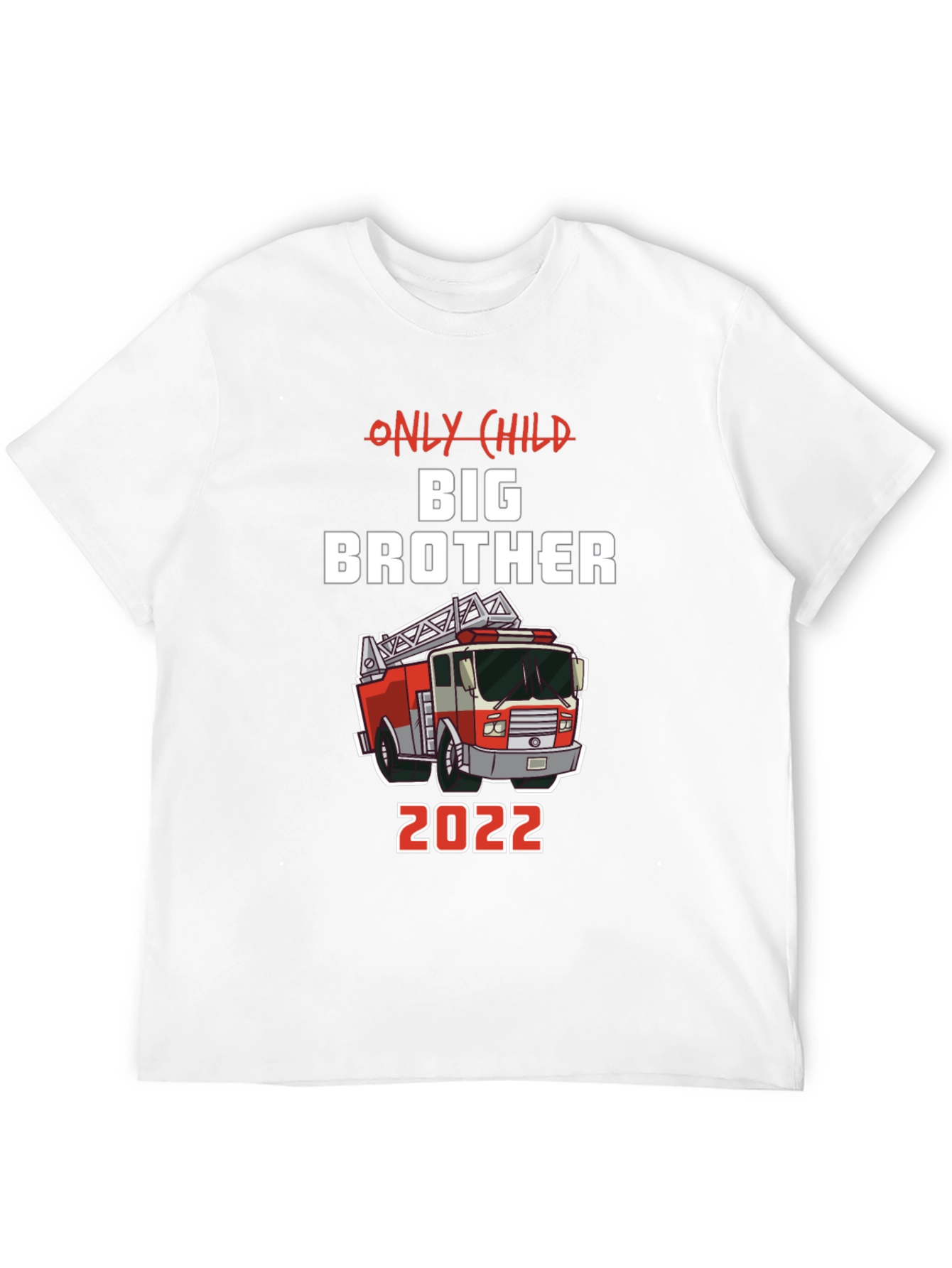Only Child Big Brother 2022 Fire Truck T-Shirt