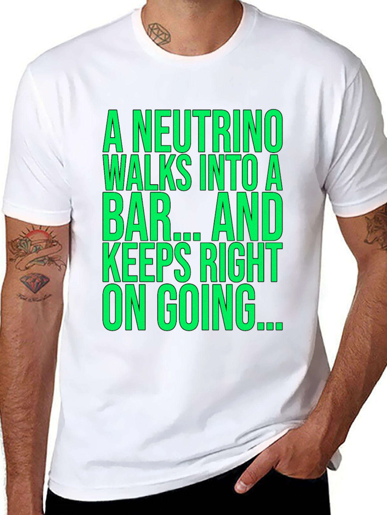 Neutrino Physics Joke T-Shirt - Funny Science Tee