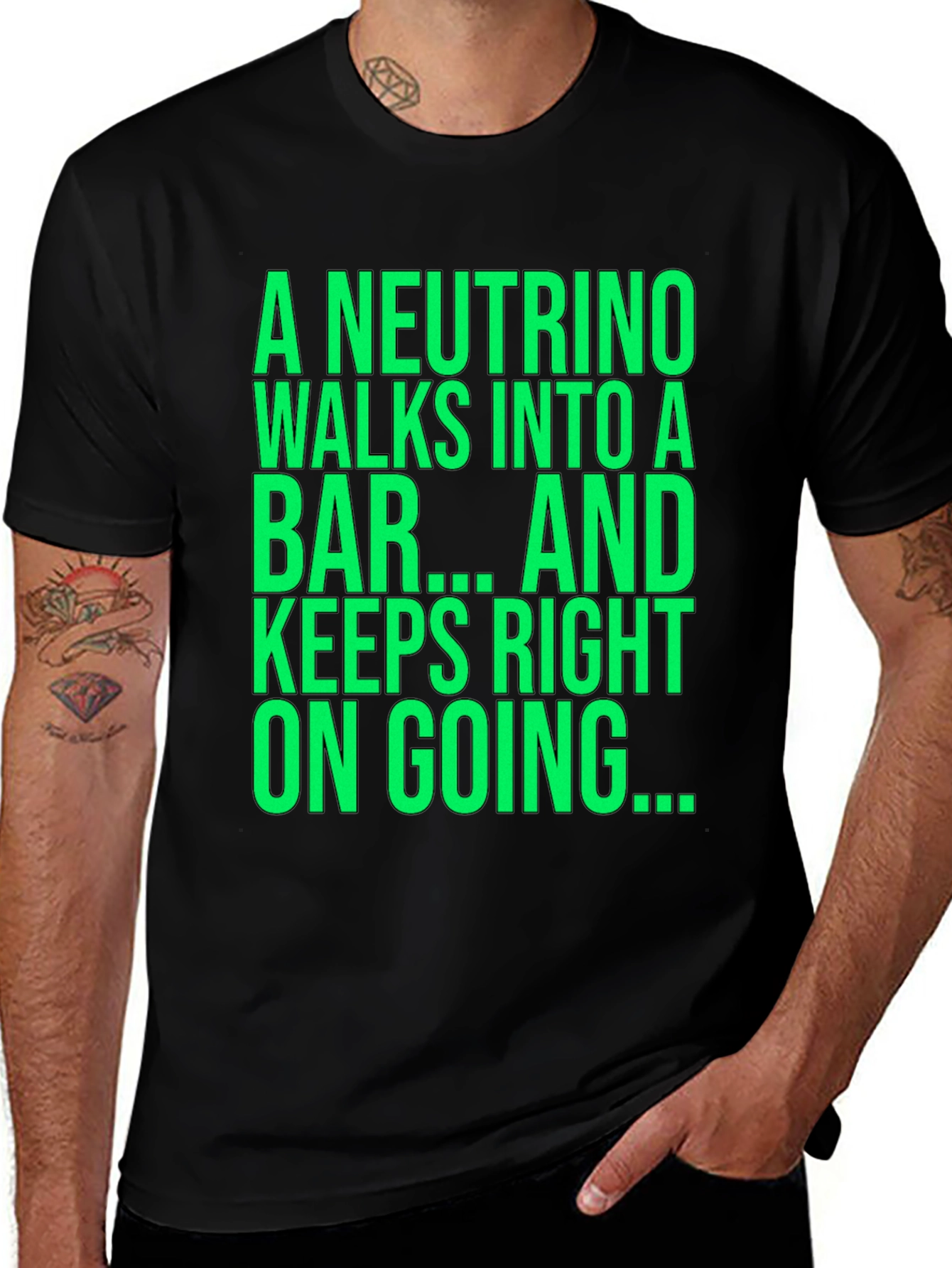 Neutrino Physics Joke T-Shirt - Funny Science Tee
