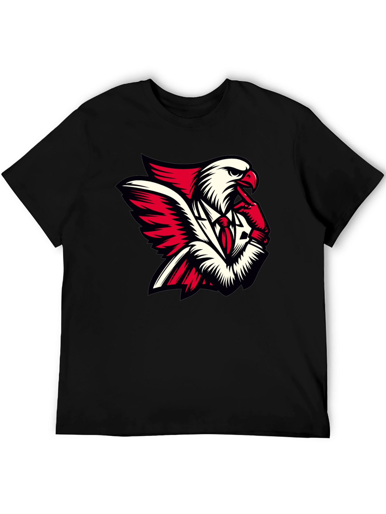 Eagle Suit Graphic Black T-Shirt