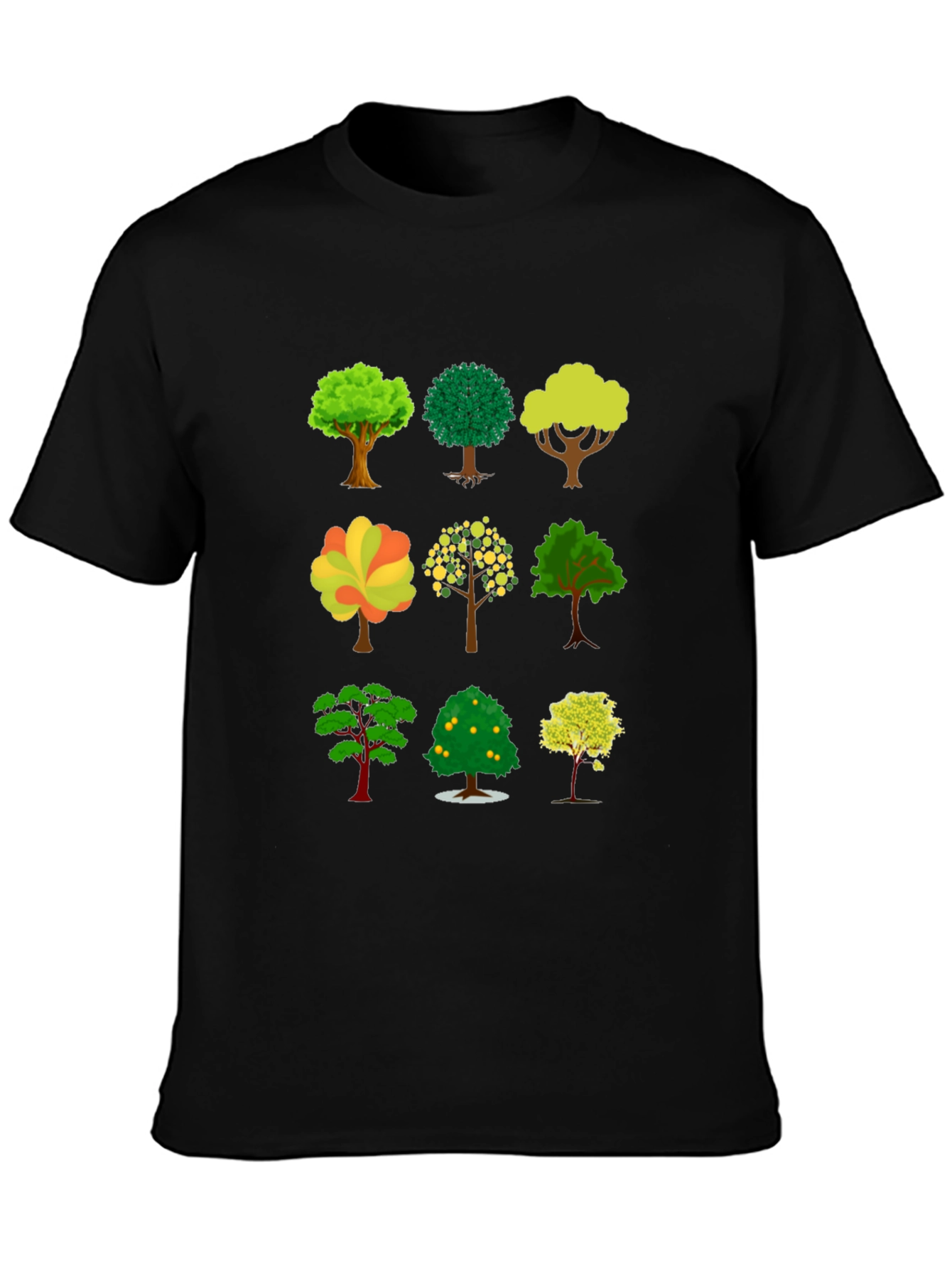 Tree Print Black T-Shirt