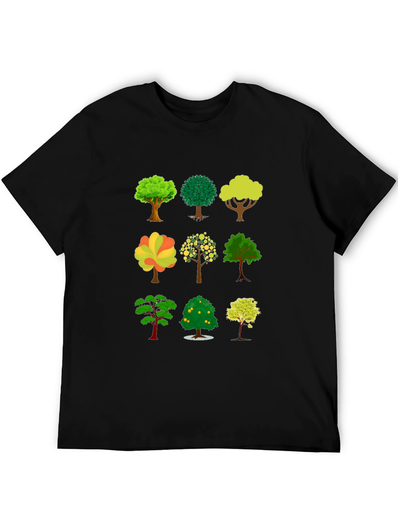 Tree Print Black T-Shirt