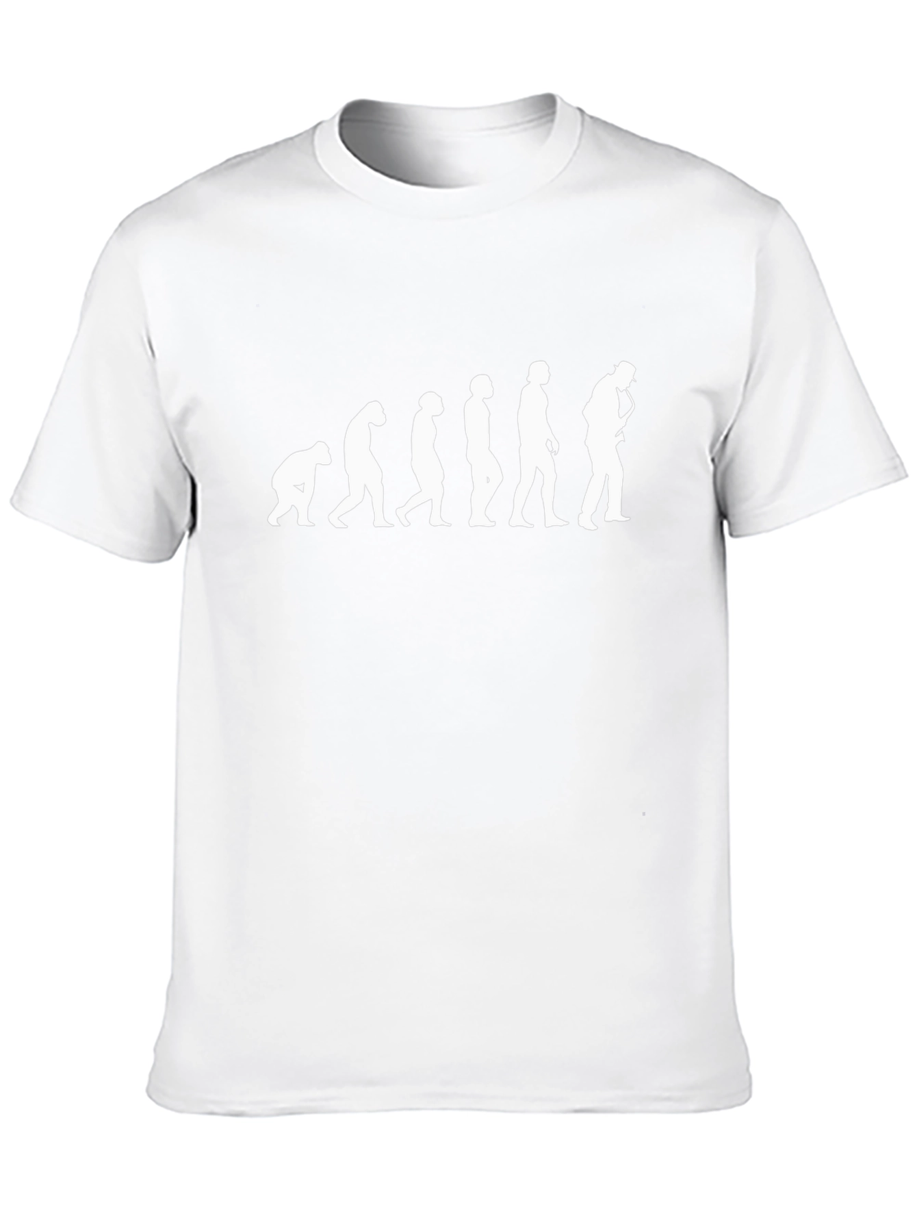 Evolution of Saxophone Player T-Shirt - Black Cotton Tee