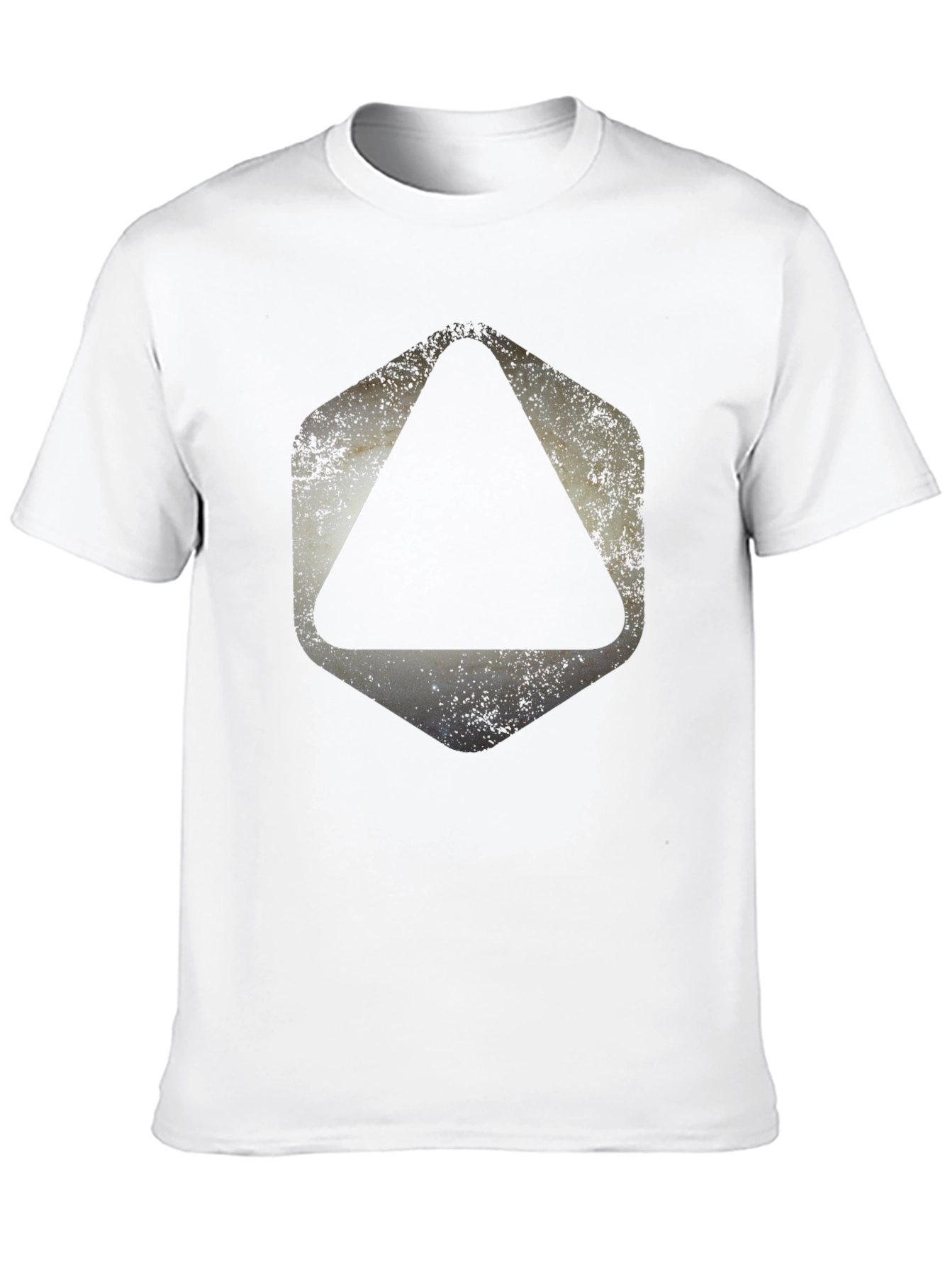 Geometric Graphic Print Black T-Shirt