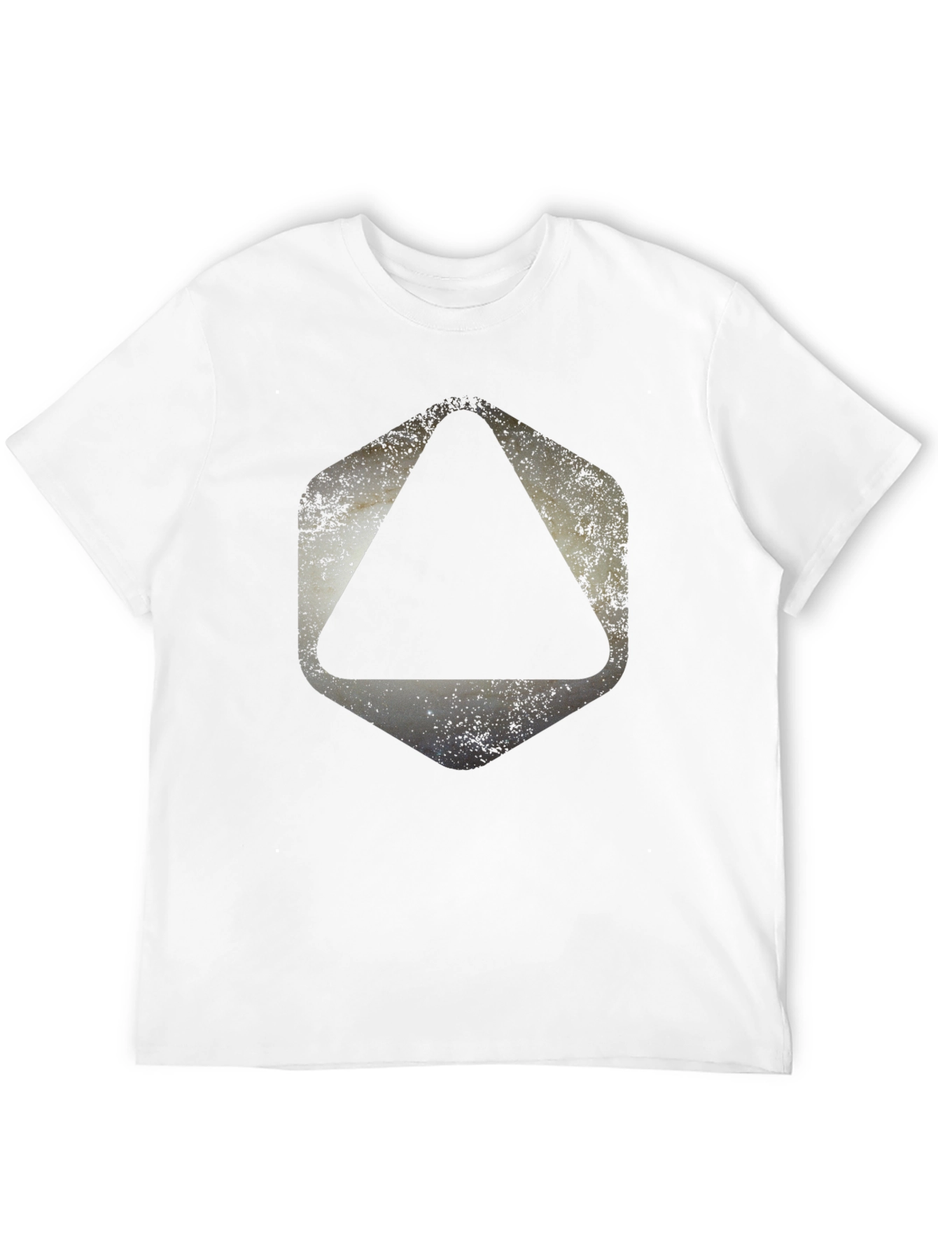 Geometric Graphic Print Black T-Shirt
