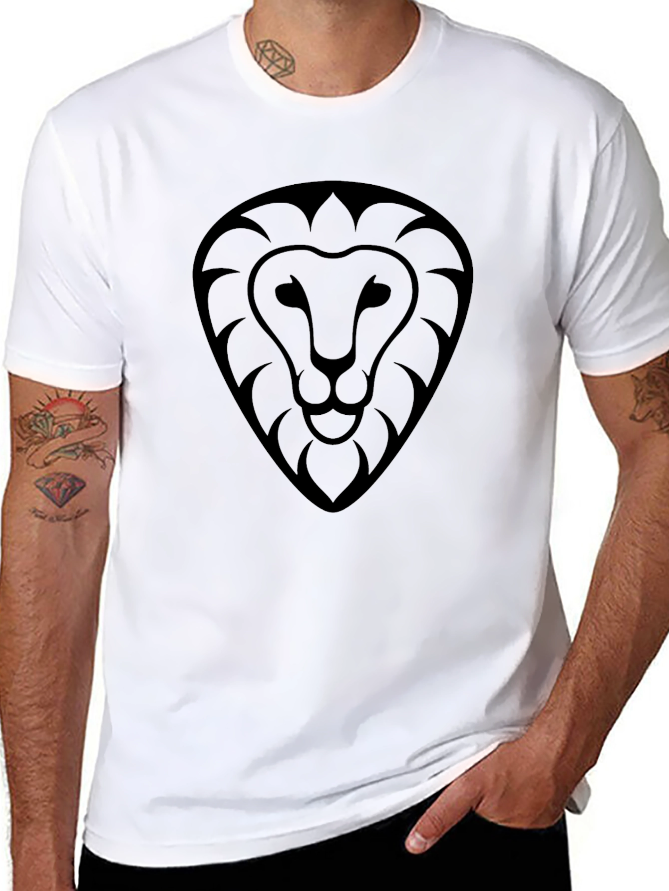 Black Lion Graphic Tee - Stylish & Modern