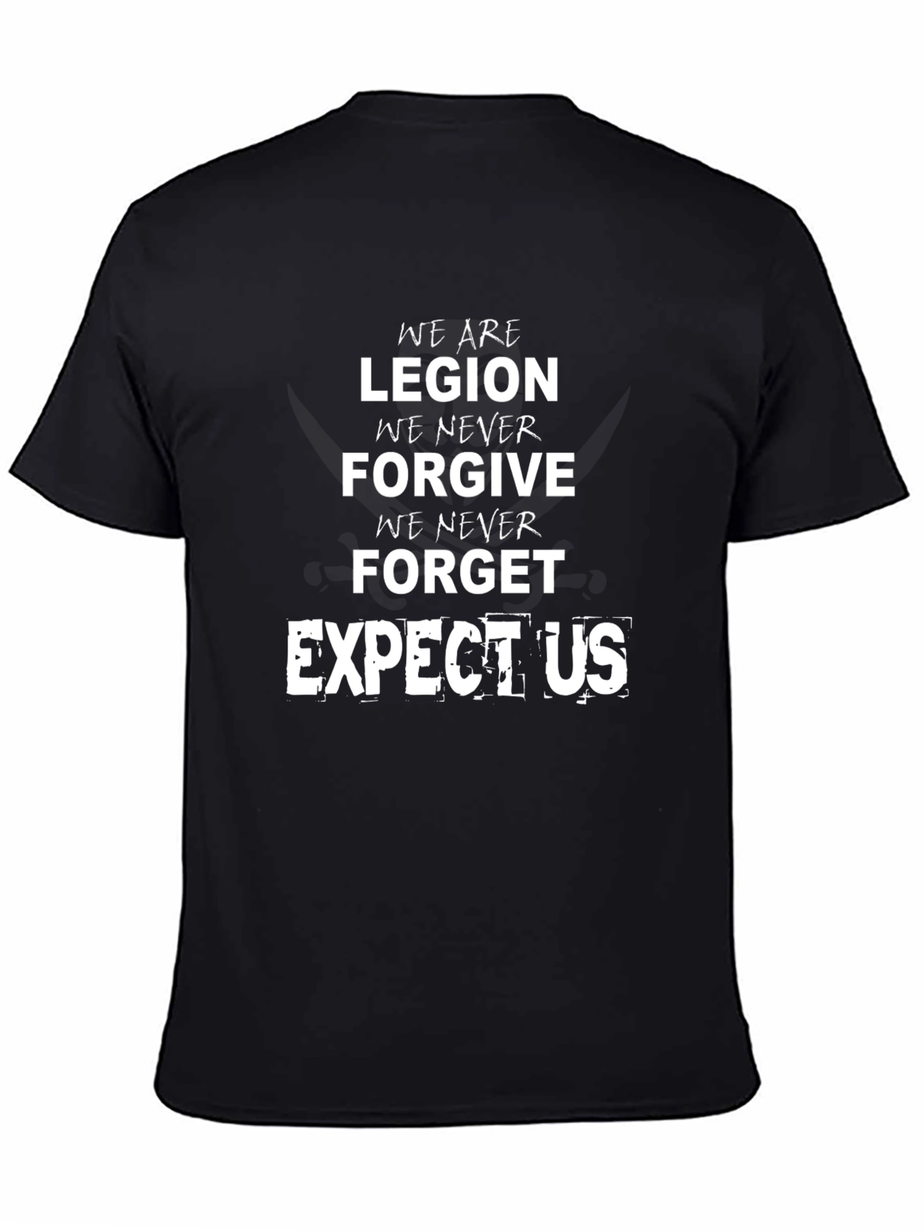 We Are Legion Slogan Graphic Tee - Black
