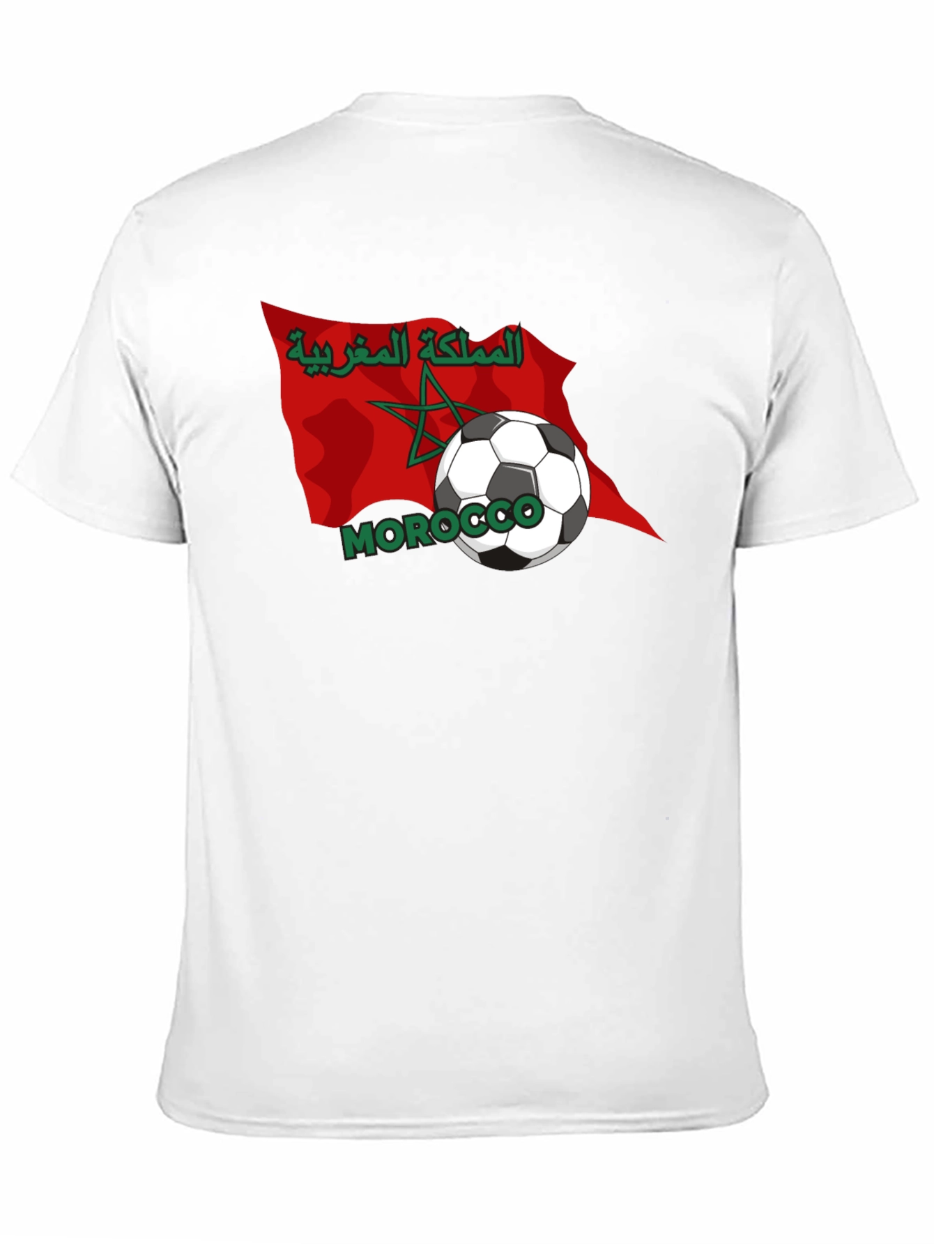 Morocco Soccer Flag Graphic Tee