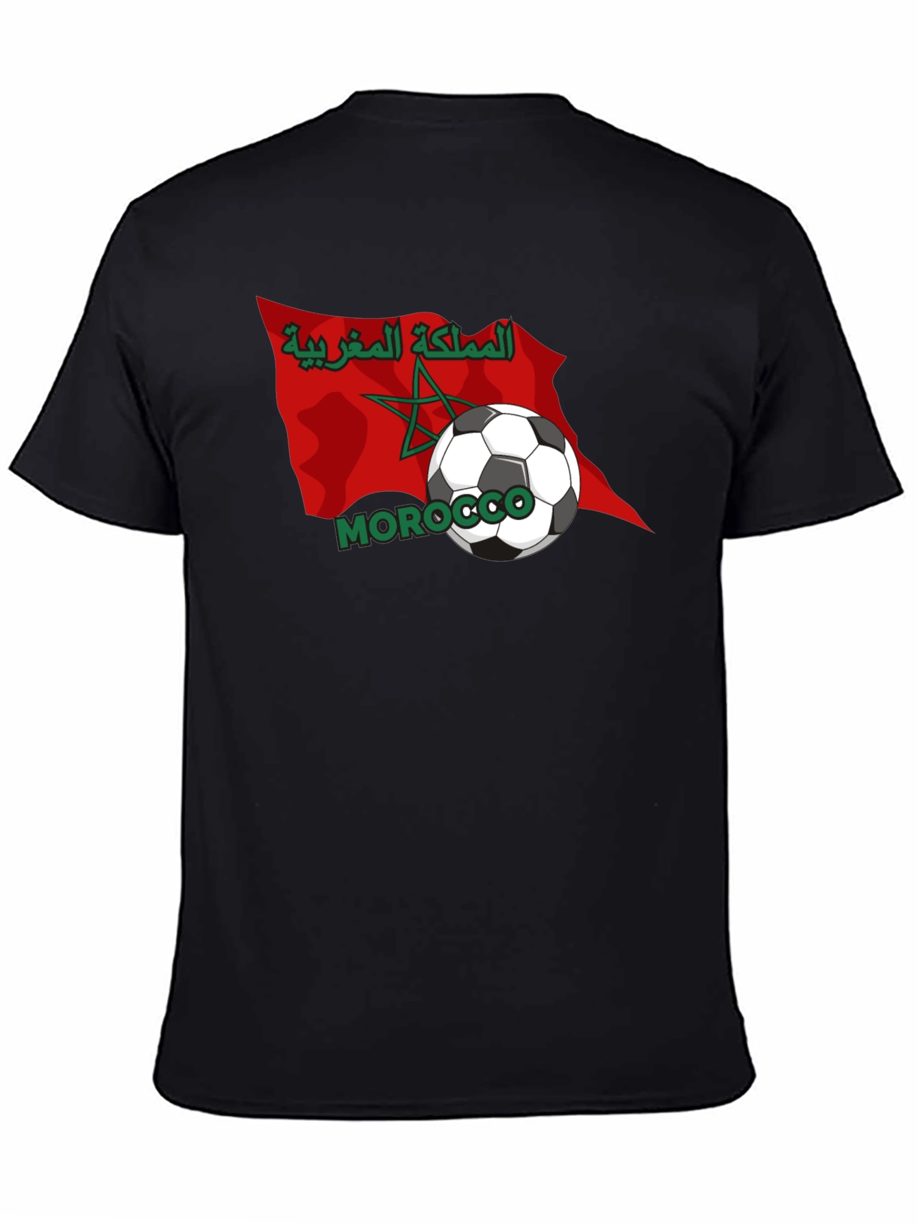 Morocco Soccer Flag Graphic Tee