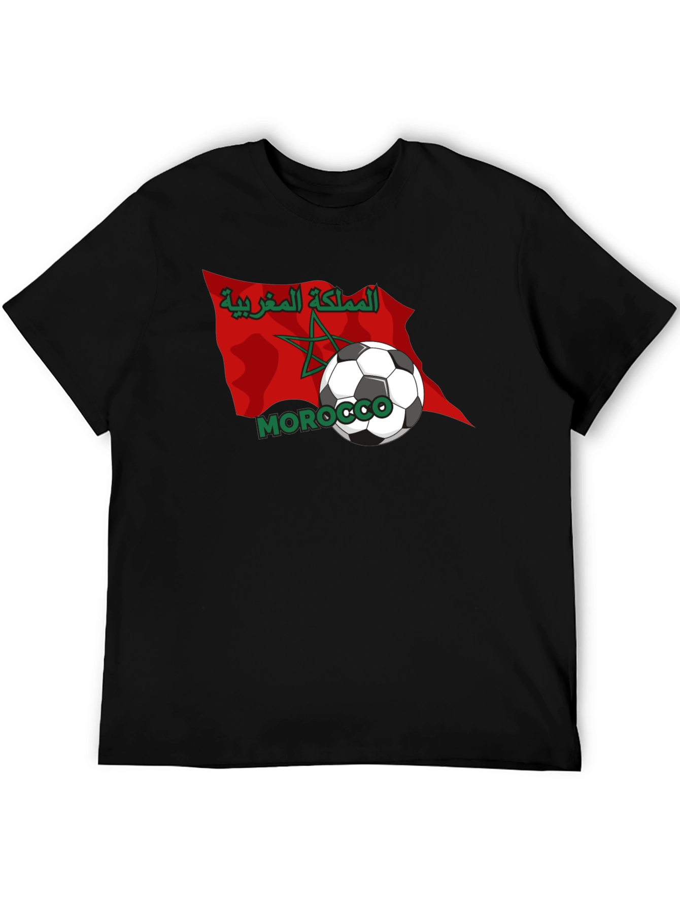 Morocco Soccer Flag Graphic Tee