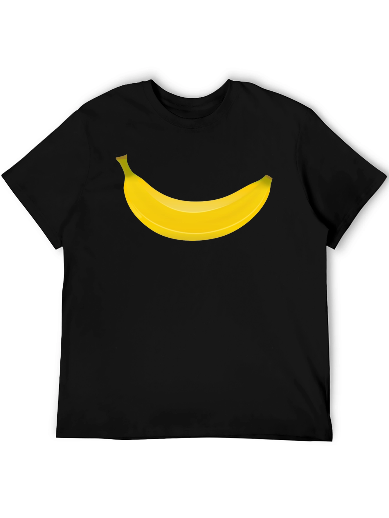 Banana Graphic Tee - Black Cotton Blend Casual Shirt