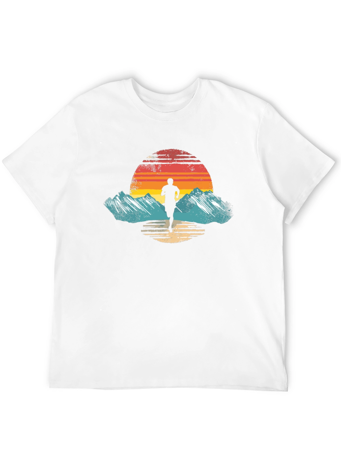 Trail Runner Sunset Graphic Tee - Retro Style