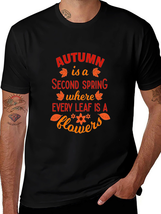 Autumn Leaves Graphic T-Shirt - Seasonal Fashion