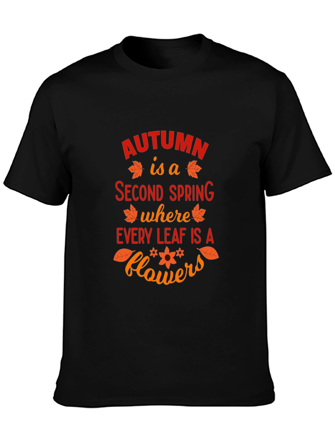 Autumn Leaves Graphic T-Shirt - Seasonal Fashion