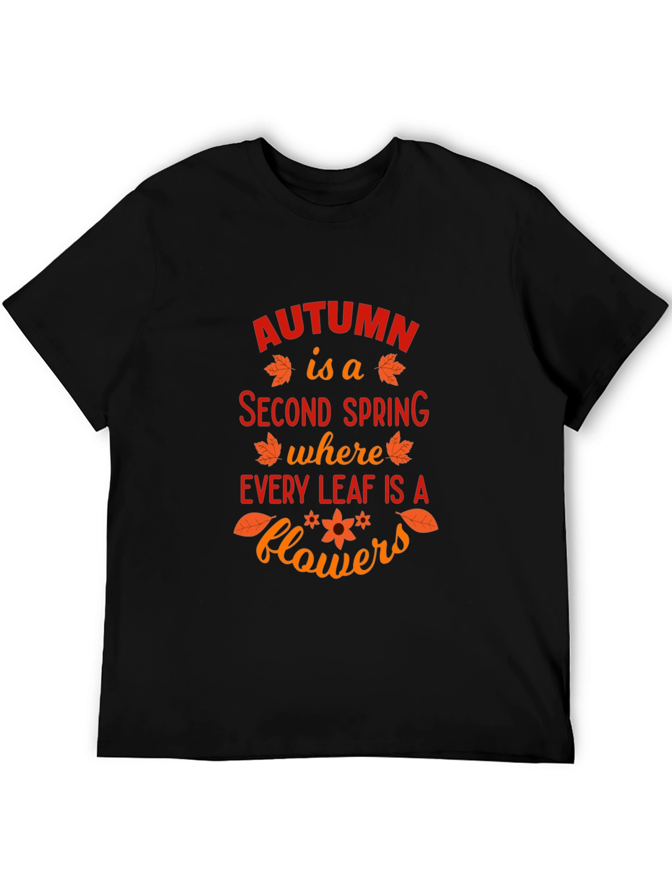 Autumn Leaves Graphic T-Shirt - Seasonal Fashion