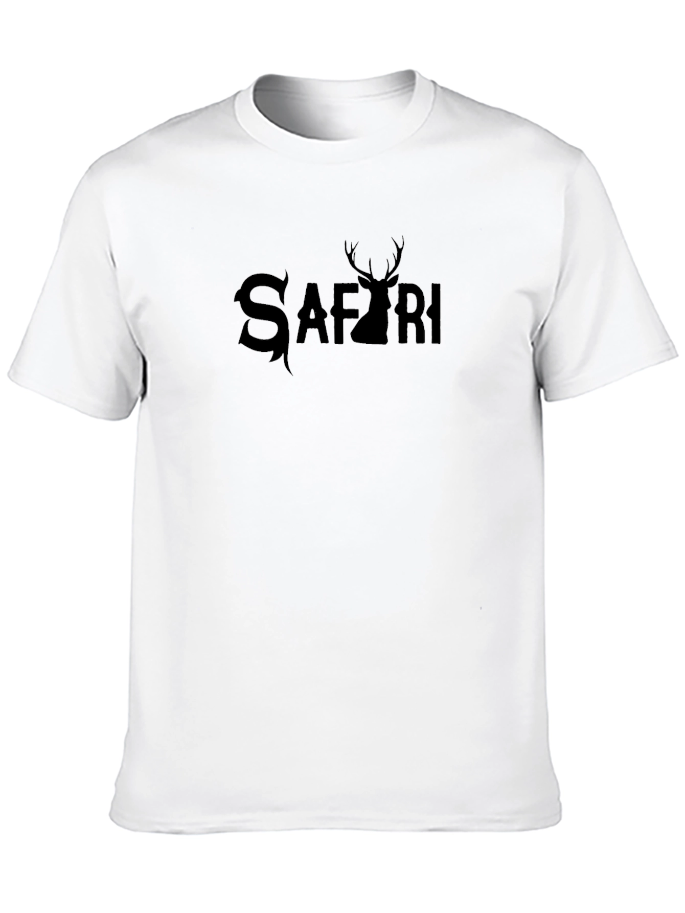 Safari Deer Black T-Shirt