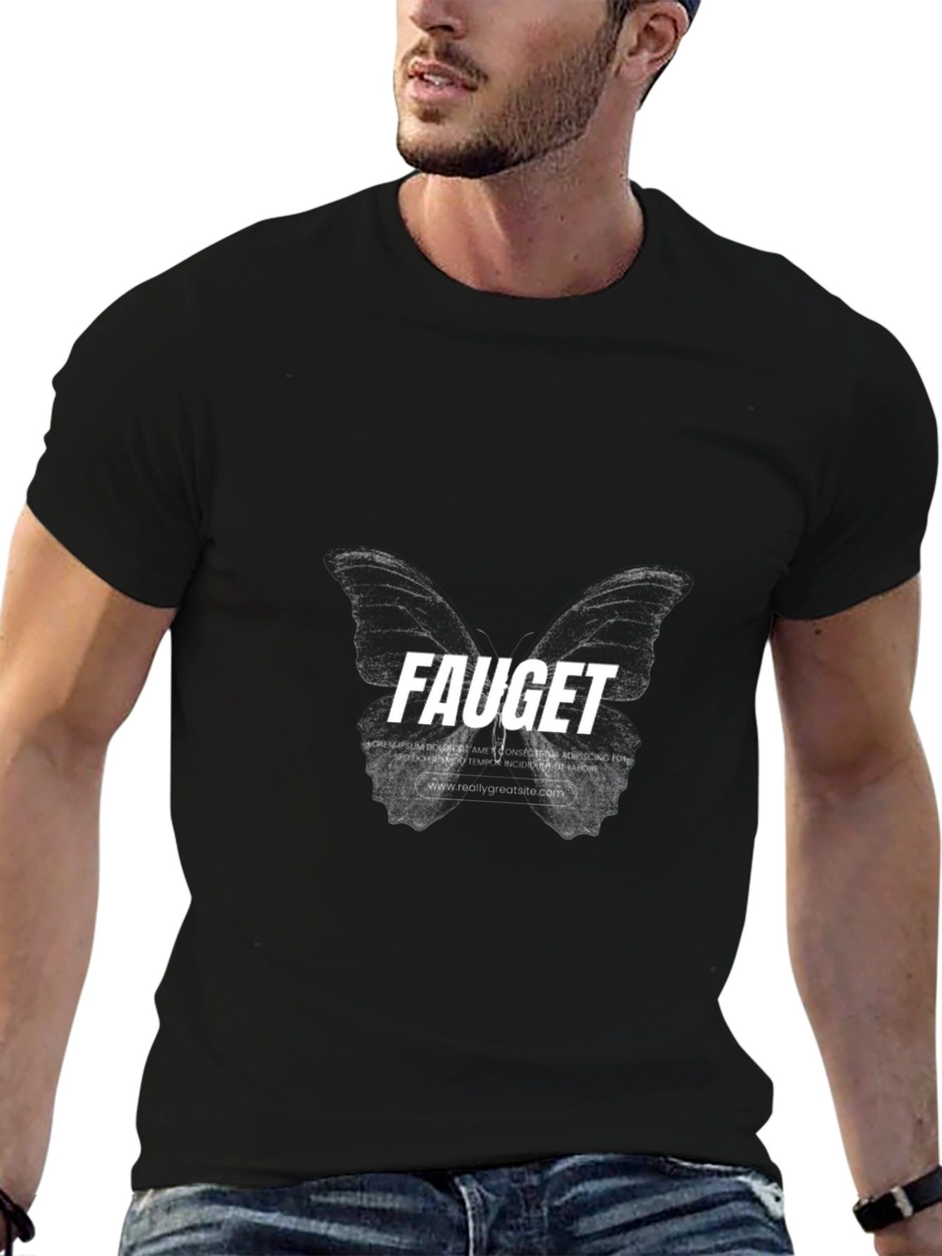 Butterfly Faucet Graphic Tee - Black