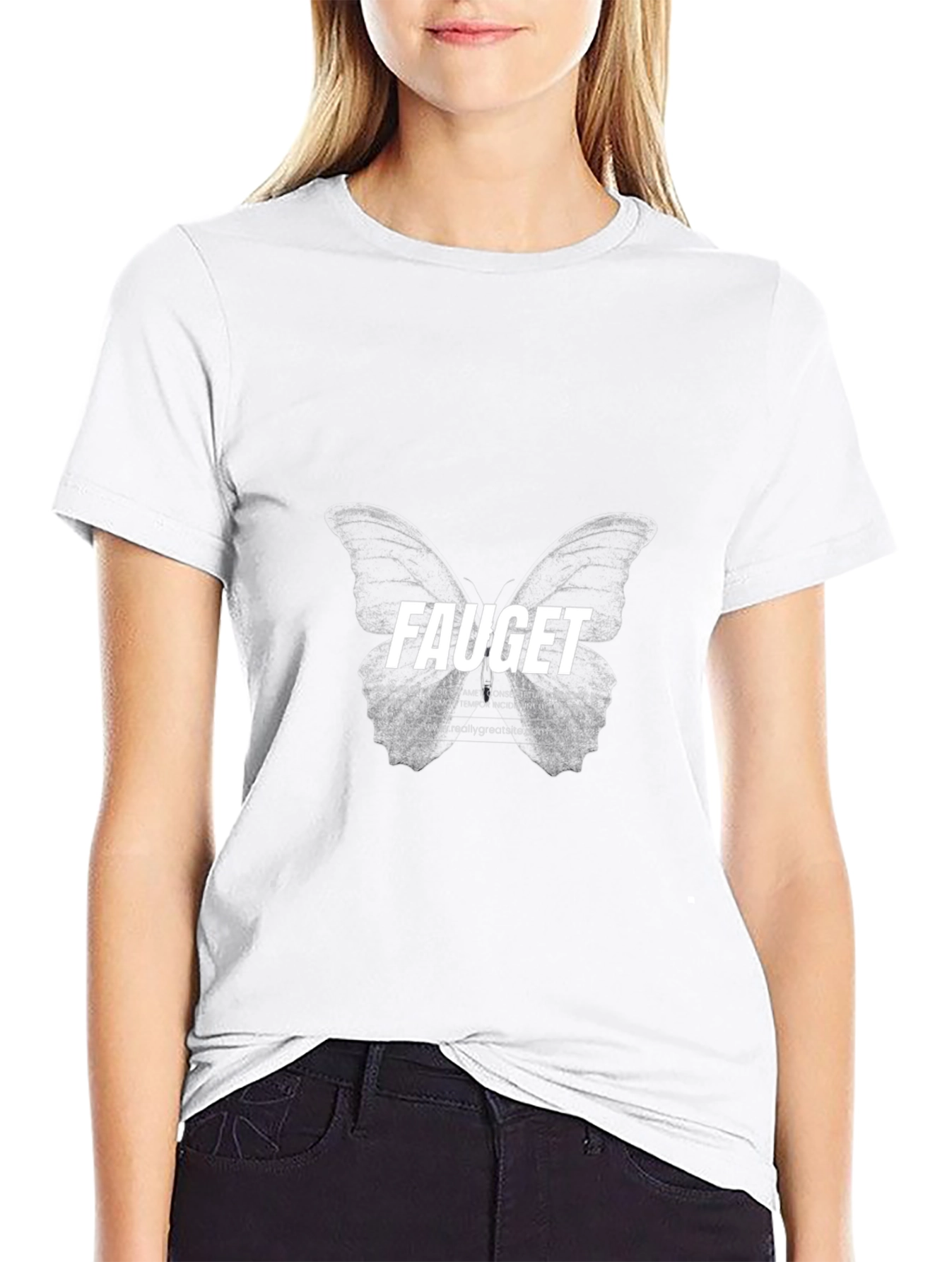 Butterfly Faucet Graphic Tee - Black
