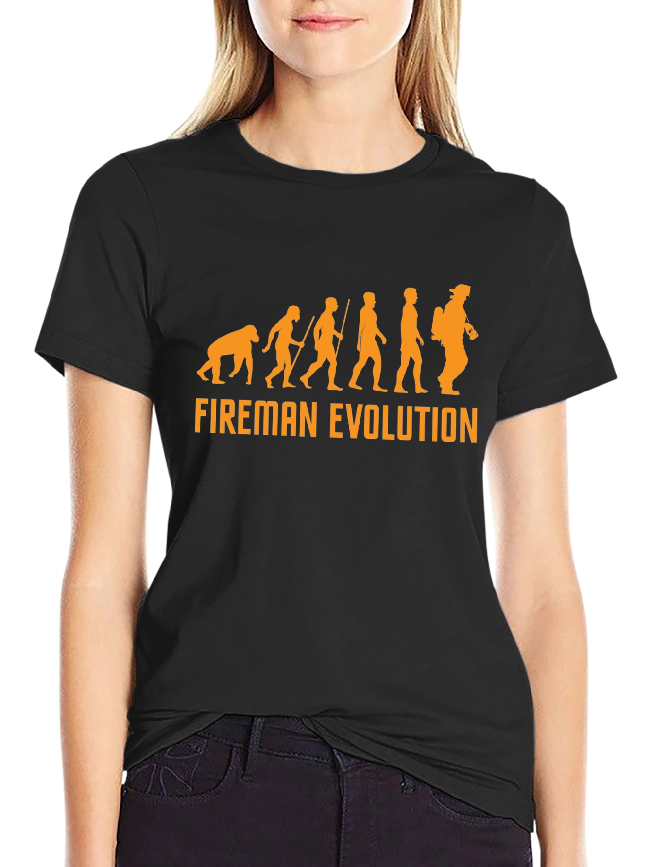 Fireman Evolution Graphic T-Shirt - Black