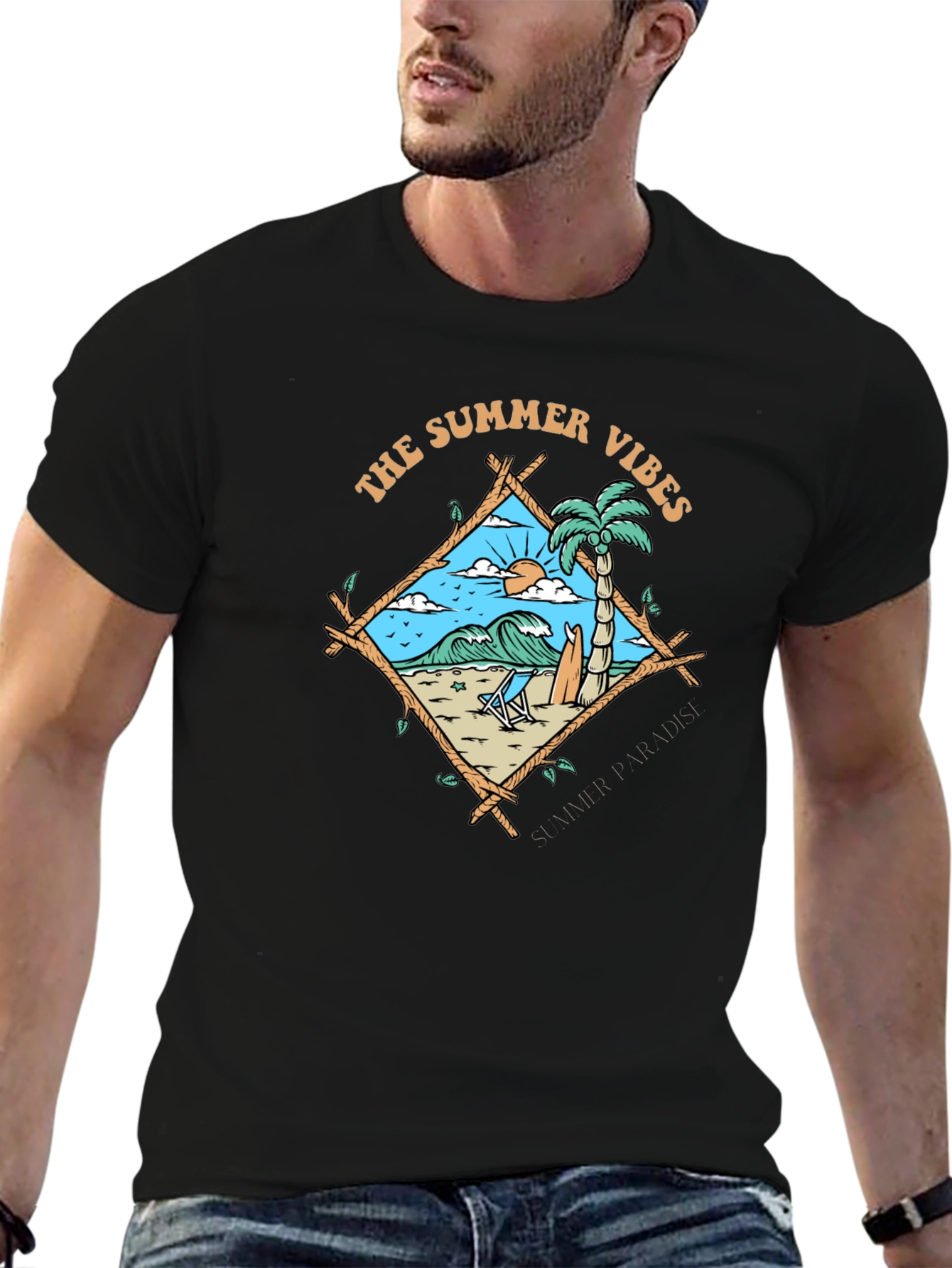 Summer Vibes Beach Graphic Tee