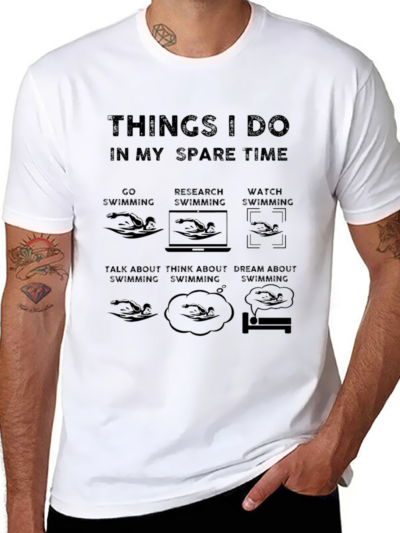 Swimmers Spare Time T-Shirt