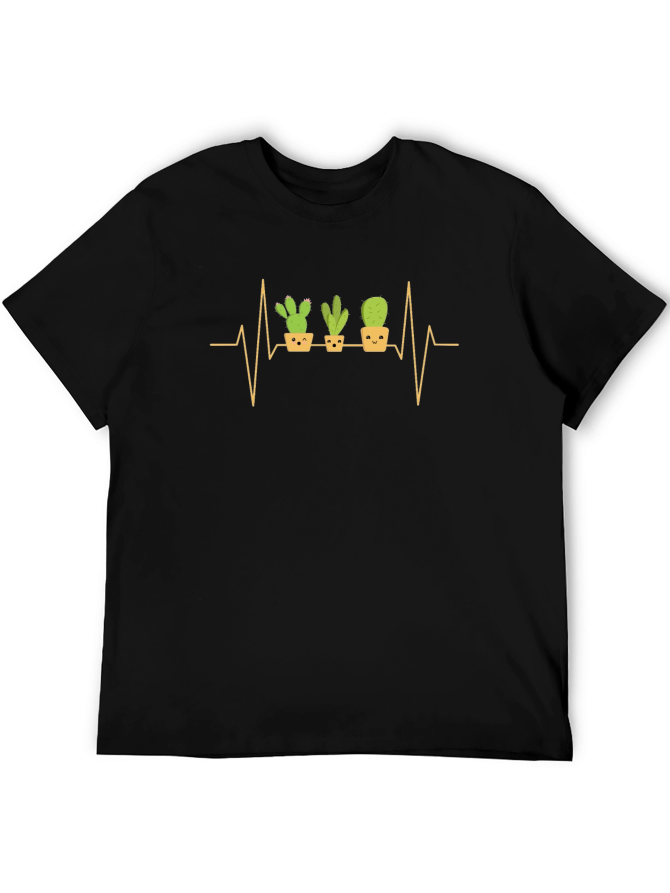 Cactus Heartbeat T-Shirt - Quirky Graphic Tee