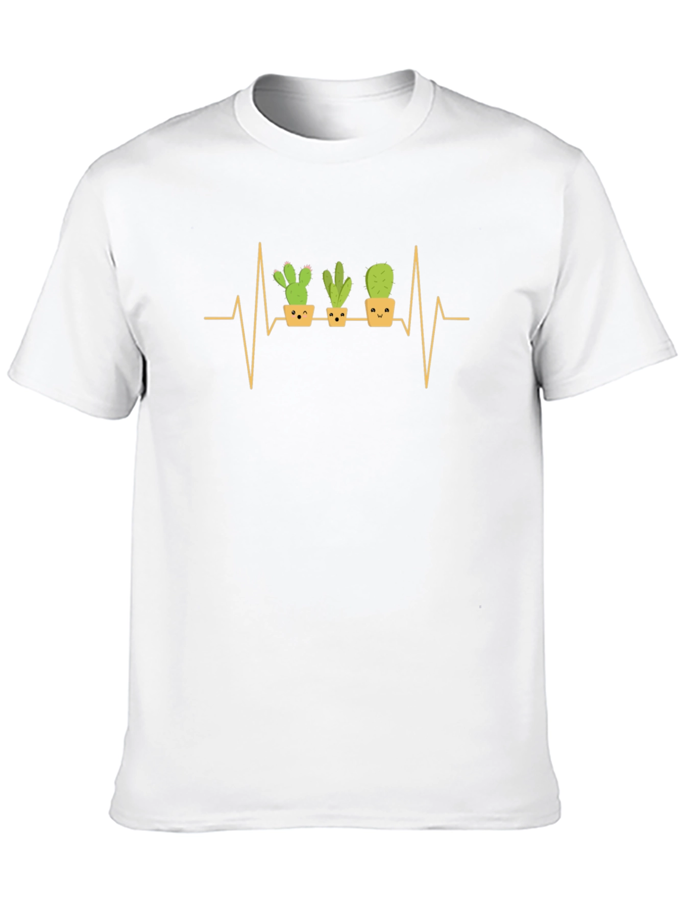 Cactus Heartbeat T-Shirt - Quirky Graphic Tee