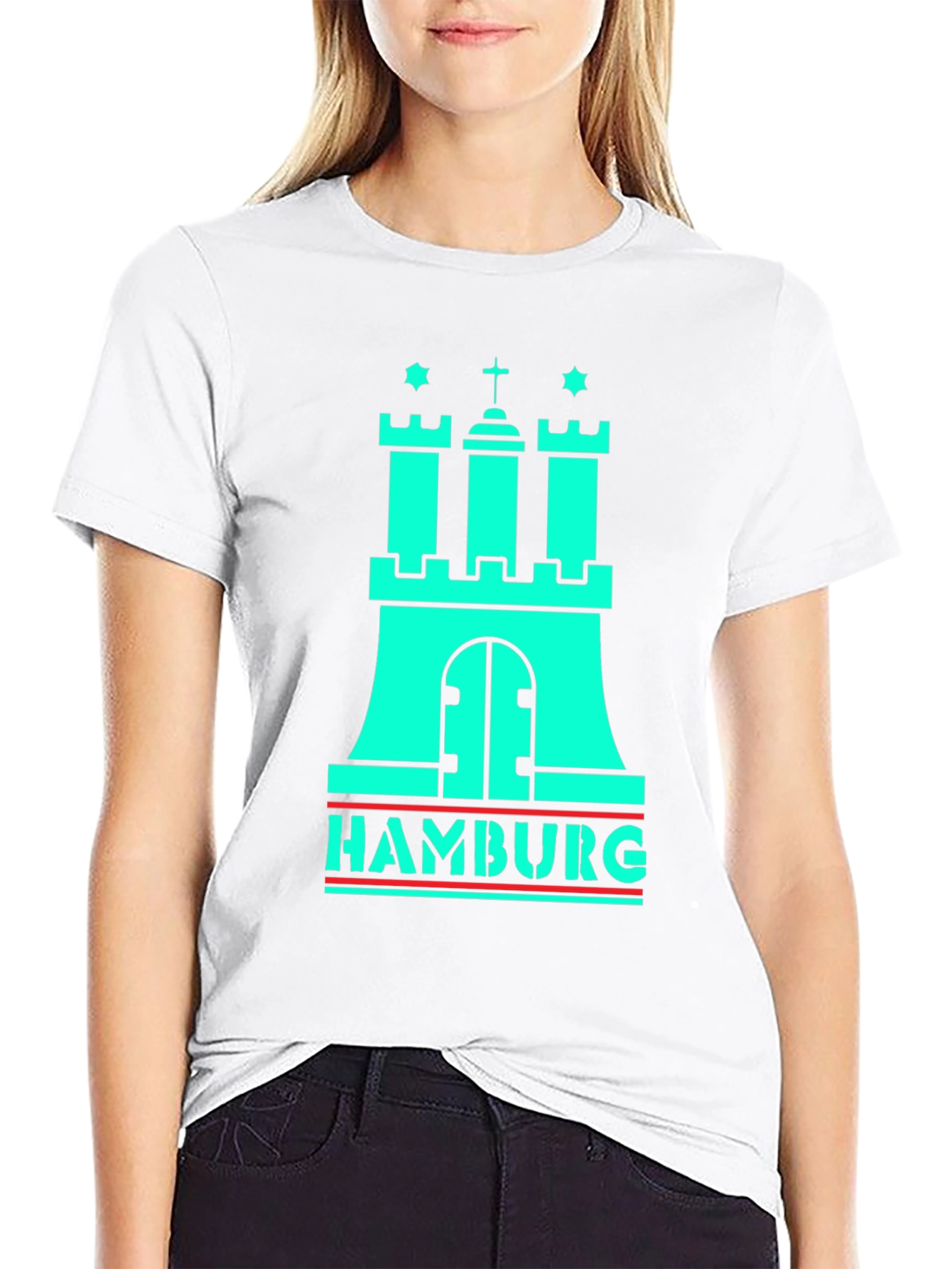 Hamburg Castle Graphic Tee - Black T-Shirt