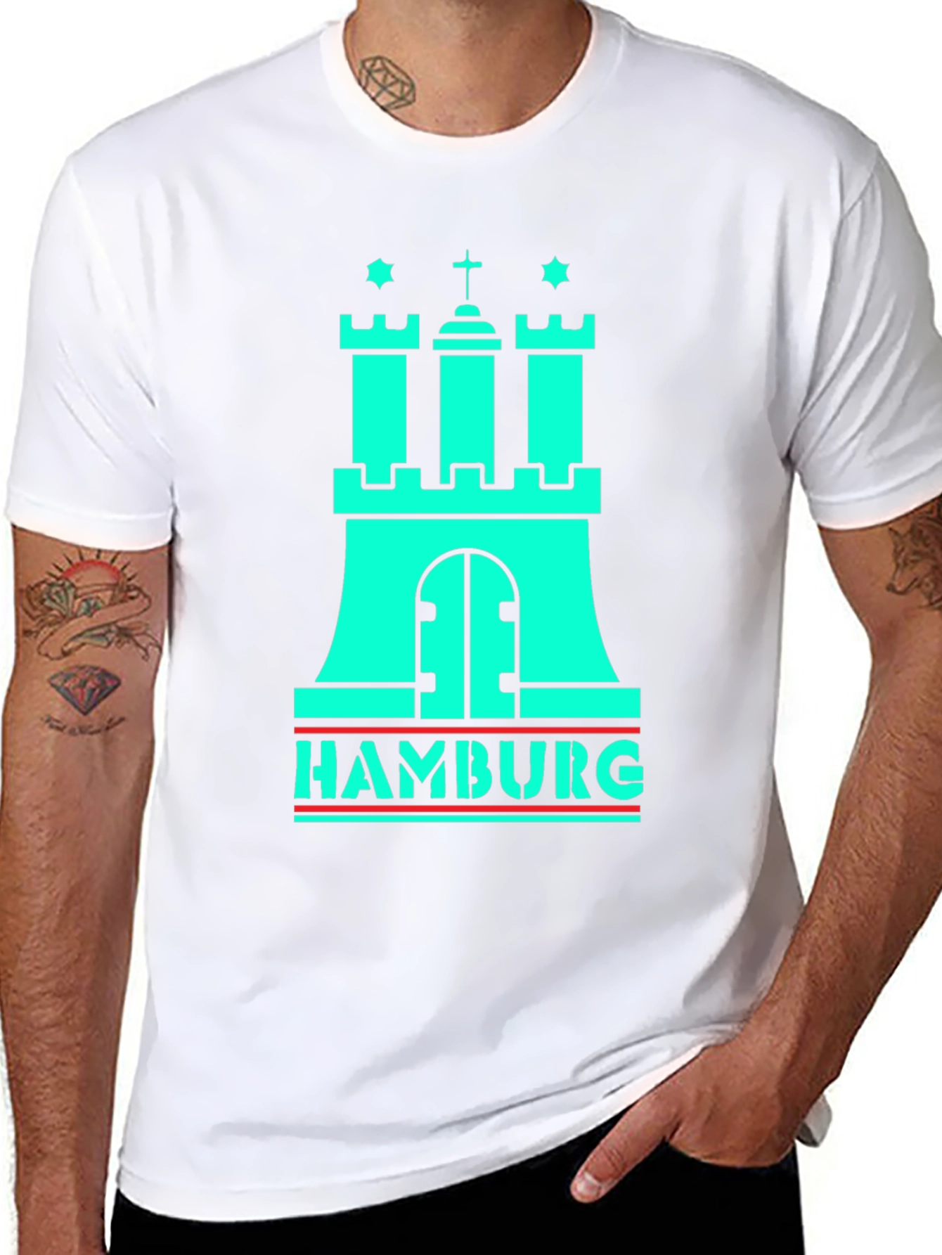 Hamburg Castle Graphic Tee - Black T-Shirt