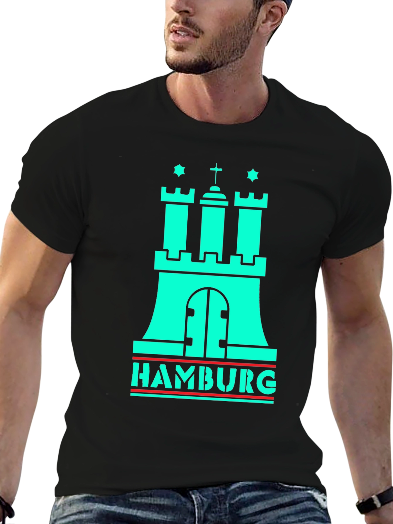 Hamburg Castle Graphic Tee - Black T-Shirt