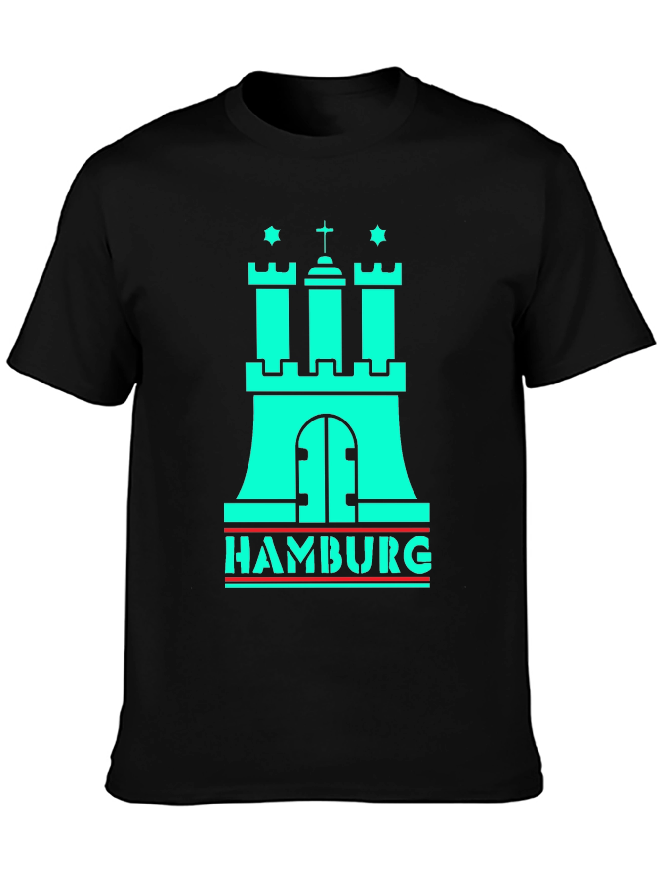 Hamburg Castle Graphic Tee - Black T-Shirt