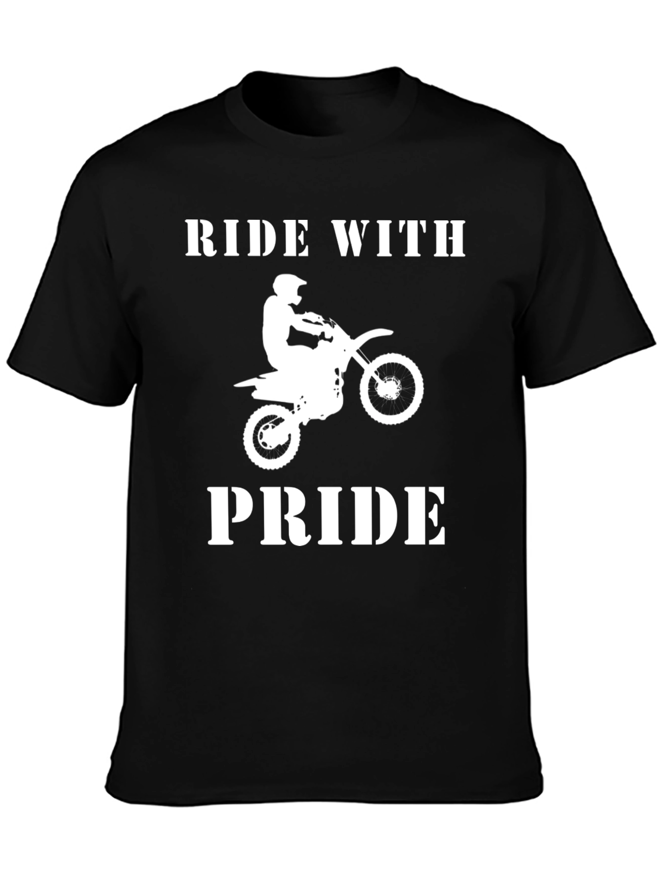 Ride With Pride Motocross T-Shirt - Black