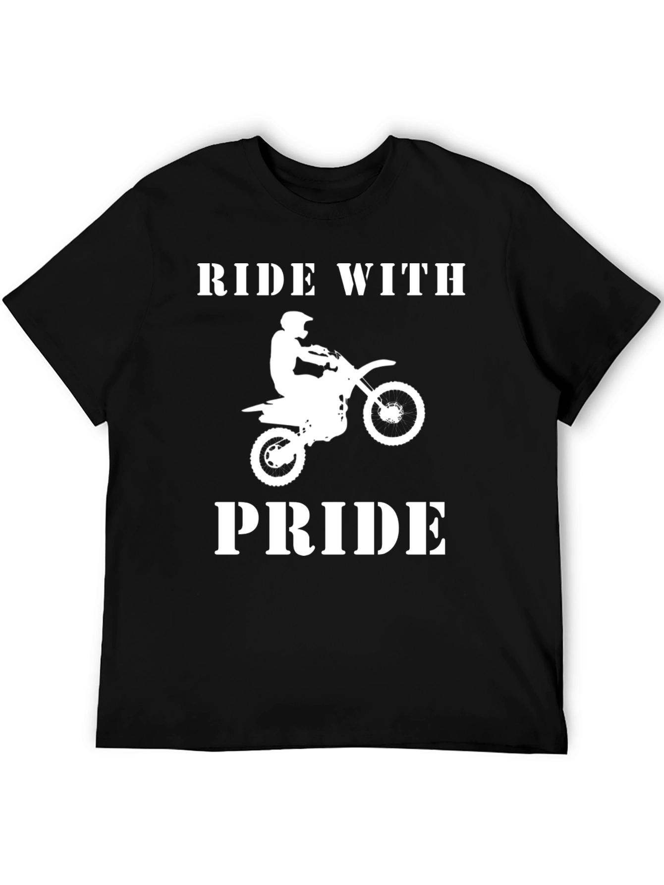 Ride With Pride Motocross T-Shirt - Black
