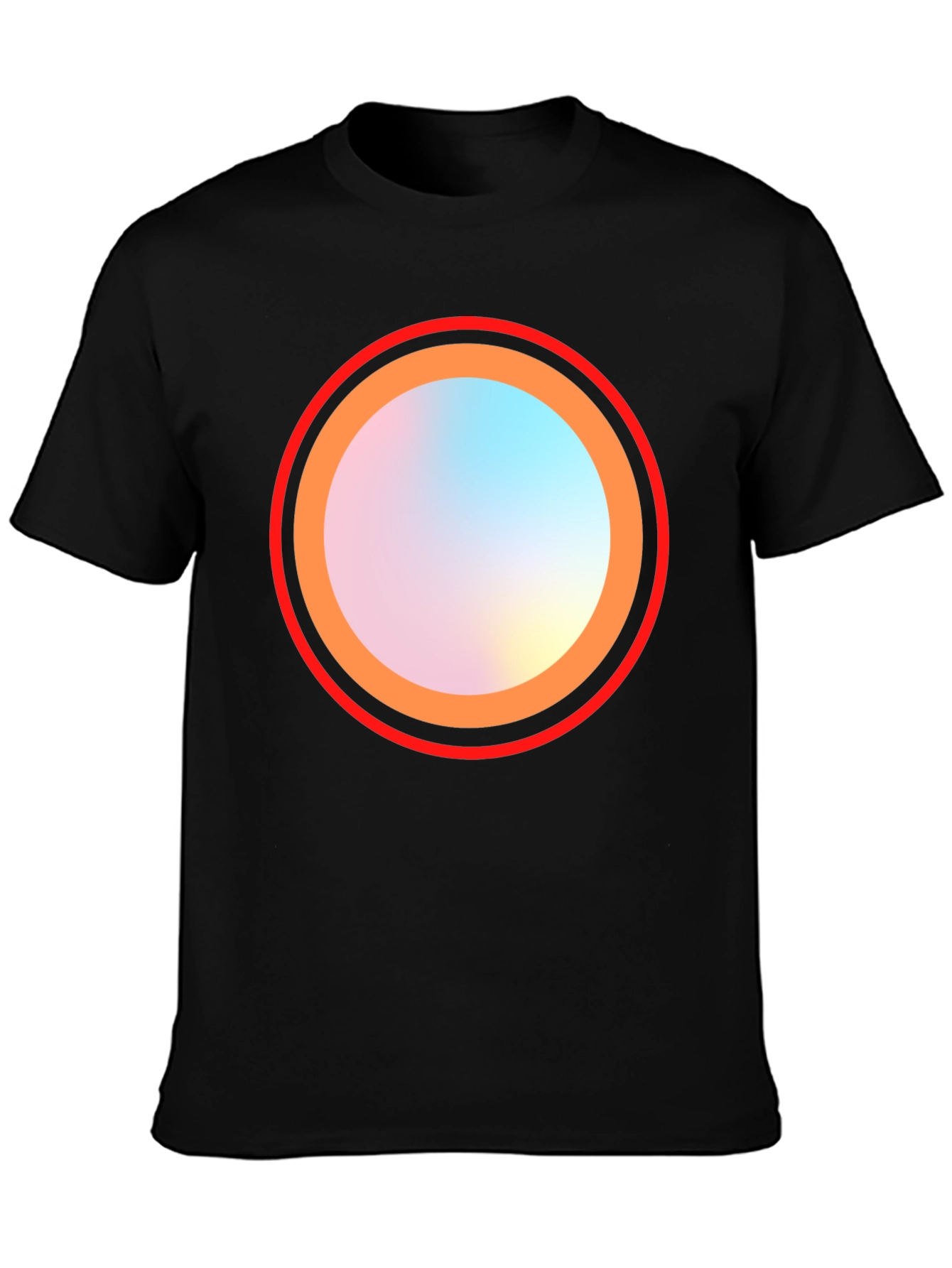 Abstract Circle Graphic Black Tee