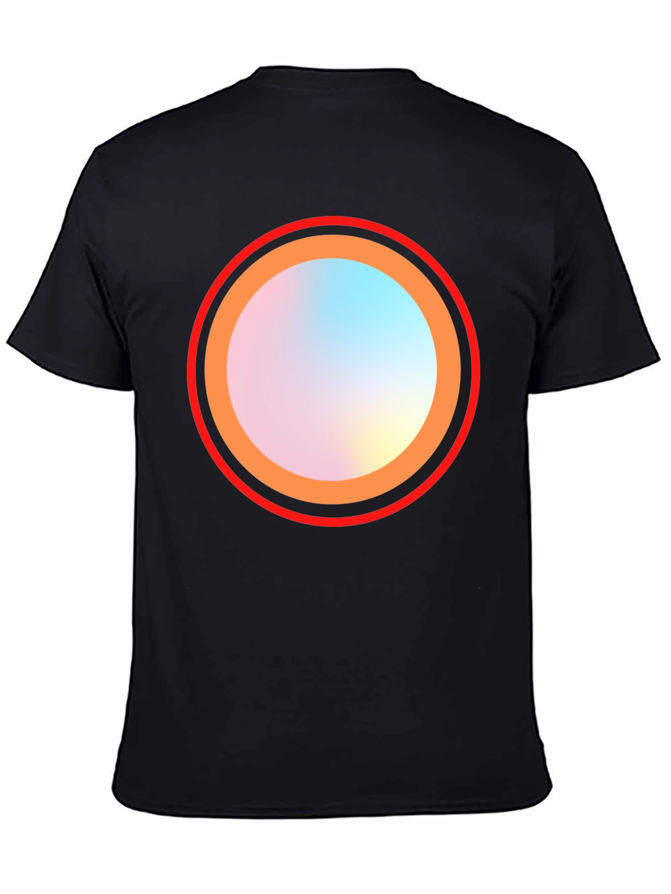 Abstract Circle Graphic Black Tee