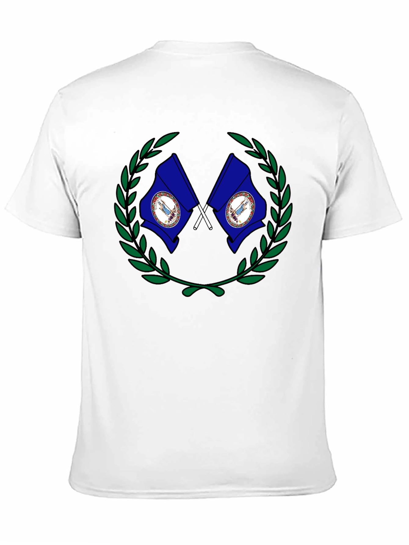 Virginia State Flag Emblem Black T-Shirt