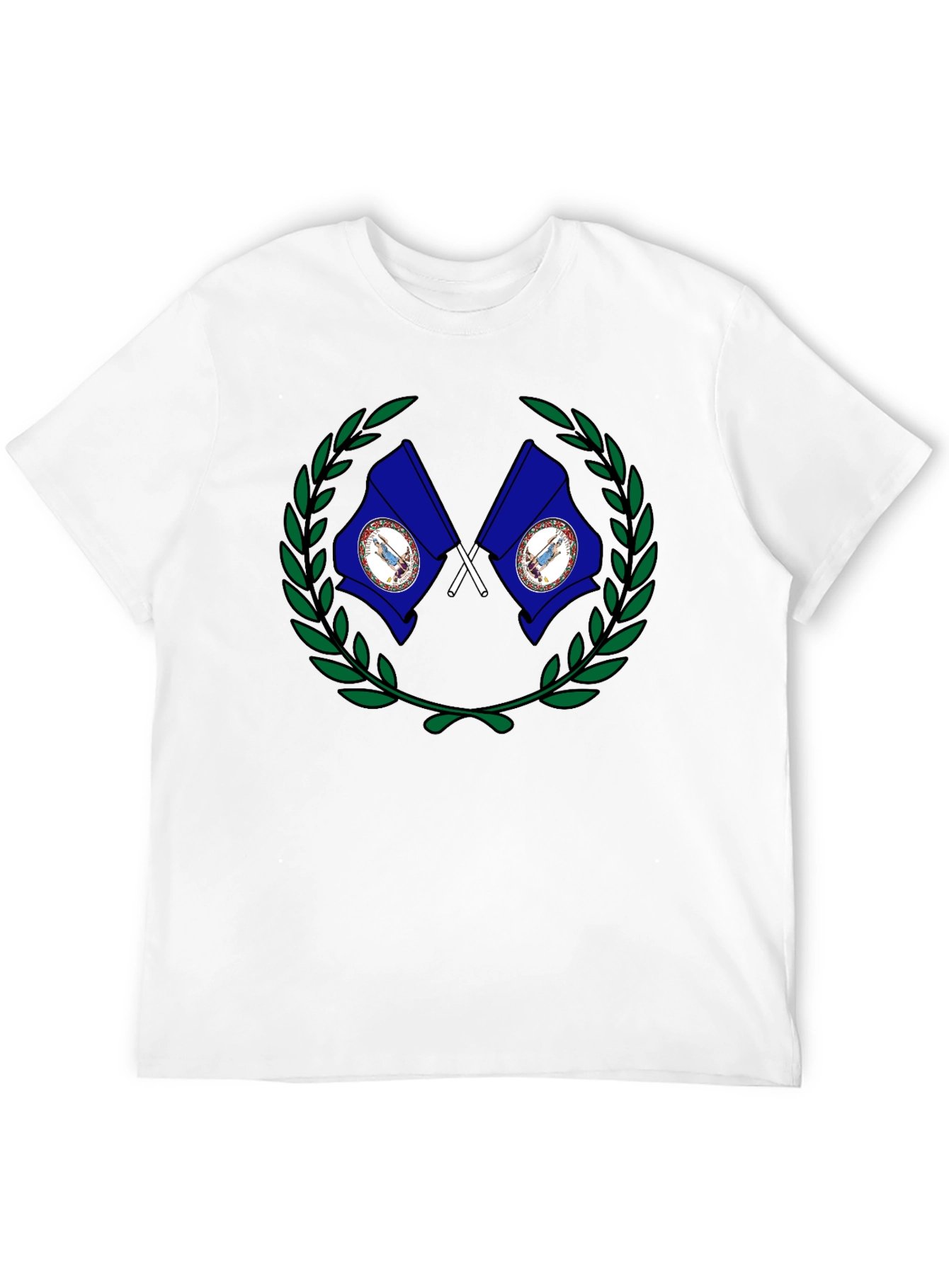 Virginia State Flag Emblem Black T-Shirt