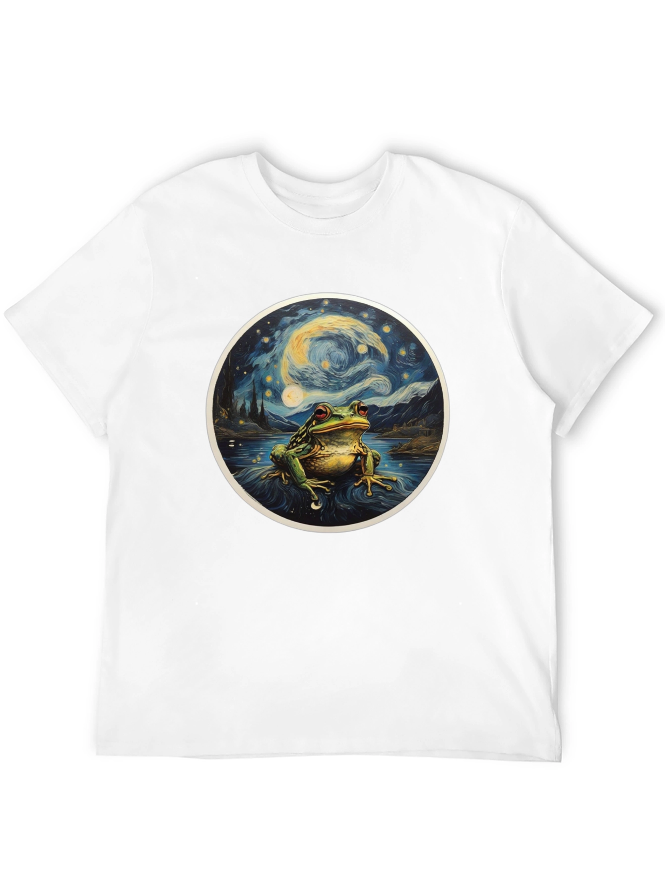 Frog Starry Night T-Shirt - Unique Art Tee