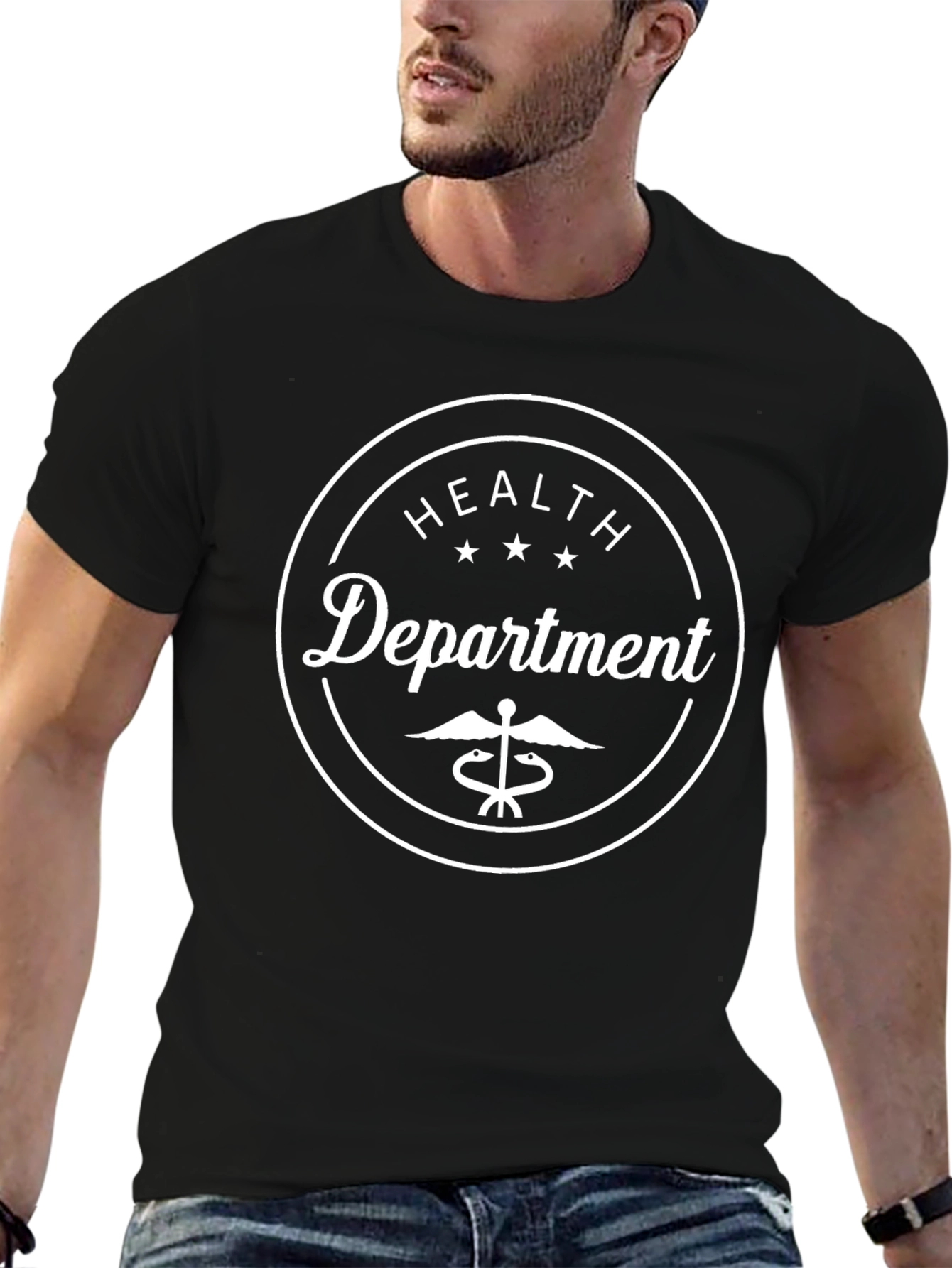 Health Department Circle Graphic Tee - Black
