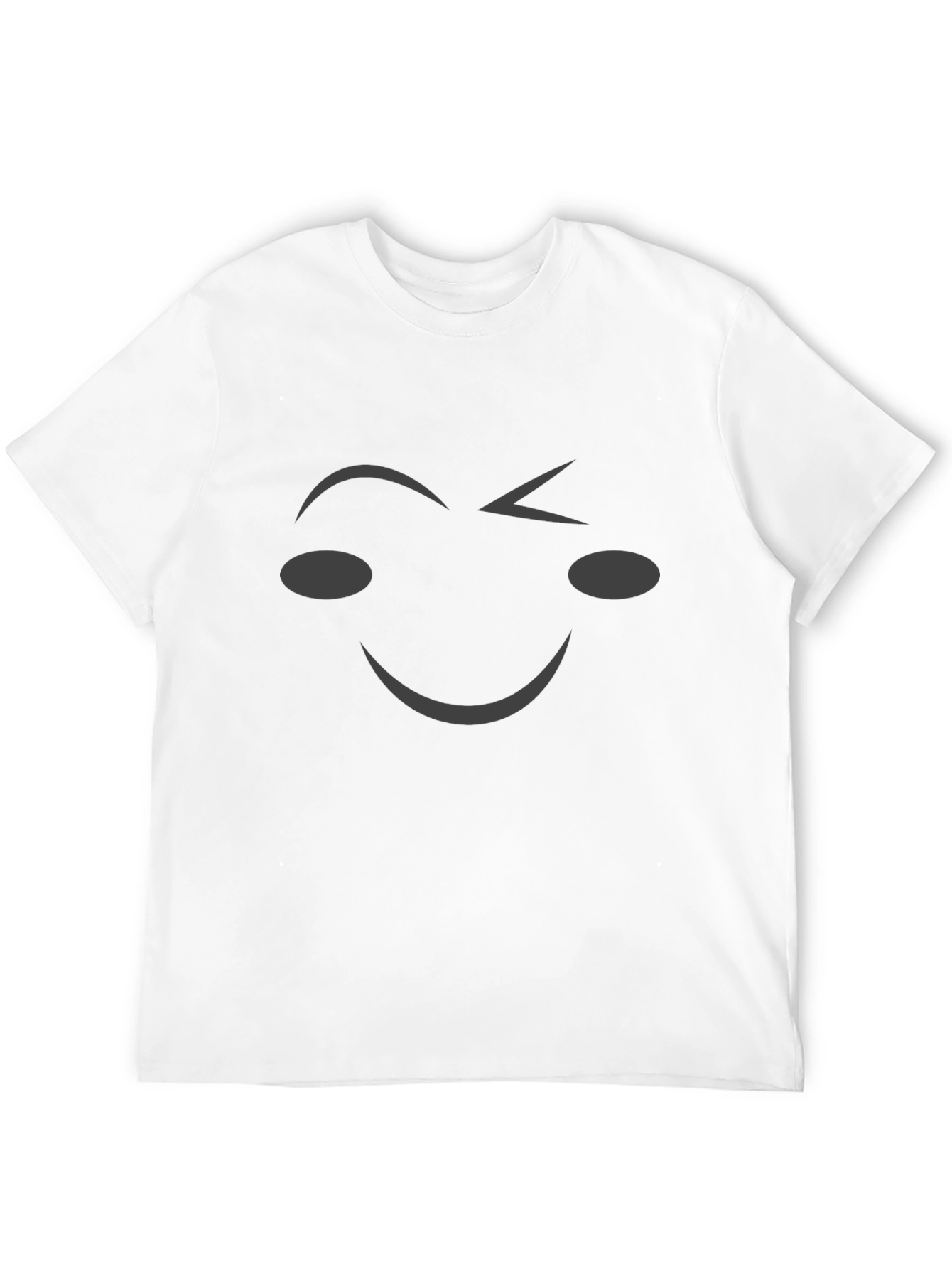Winking Smiley Face Black T-Shirt