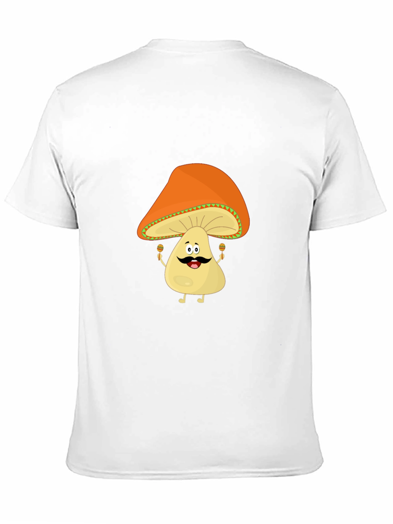 Funny Mushroom Man Black T-Shirt