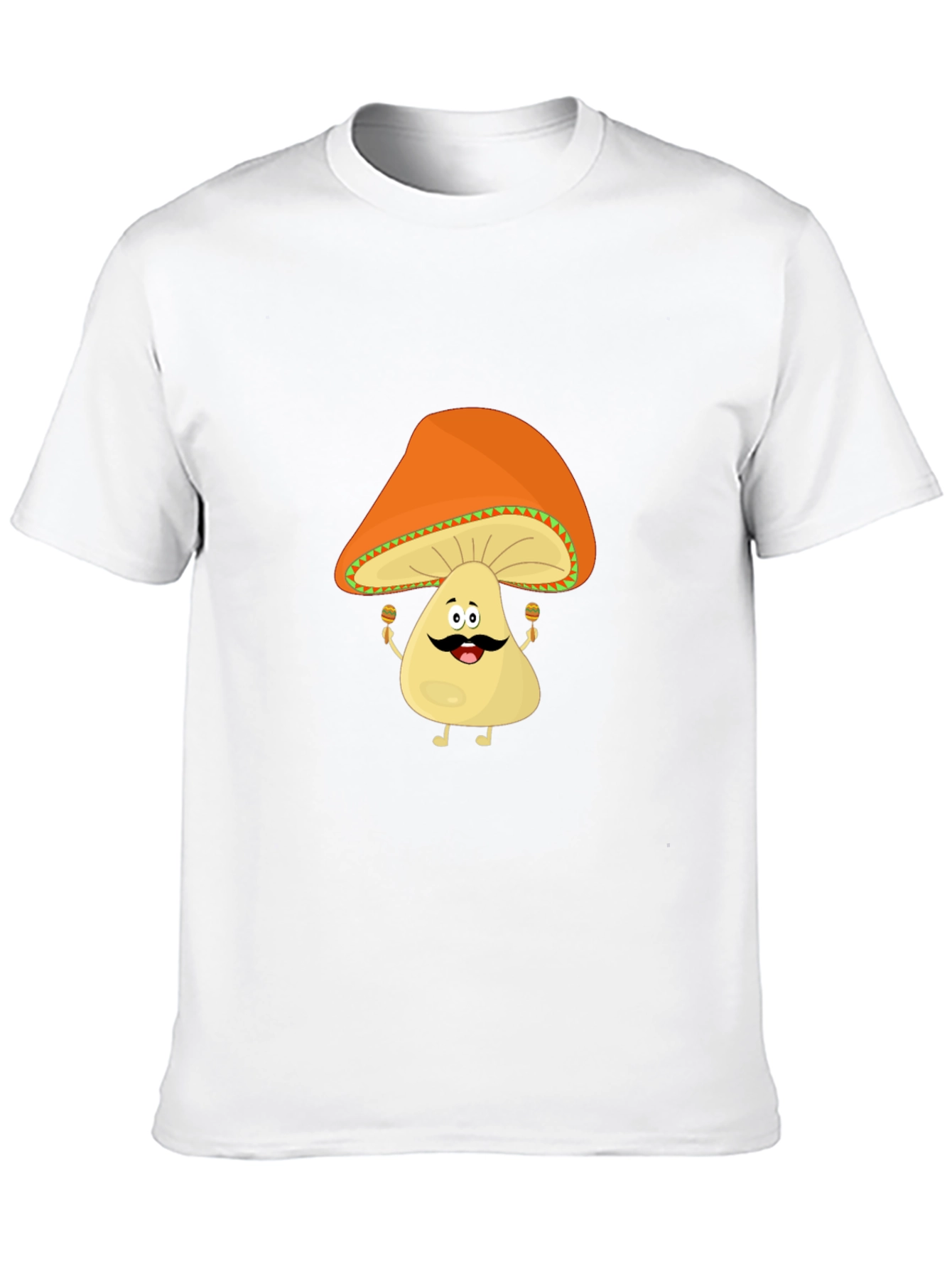 Funny Mushroom Man Black T-Shirt