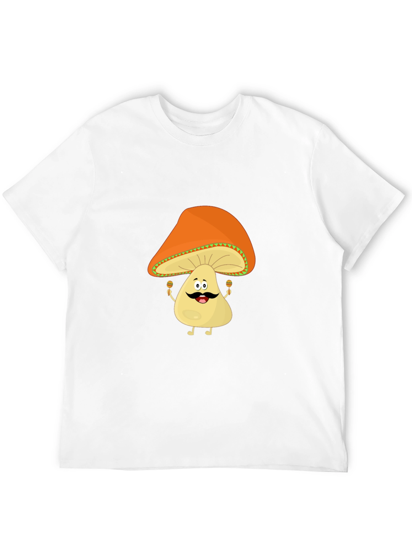 Funny Mushroom Man Black T-Shirt