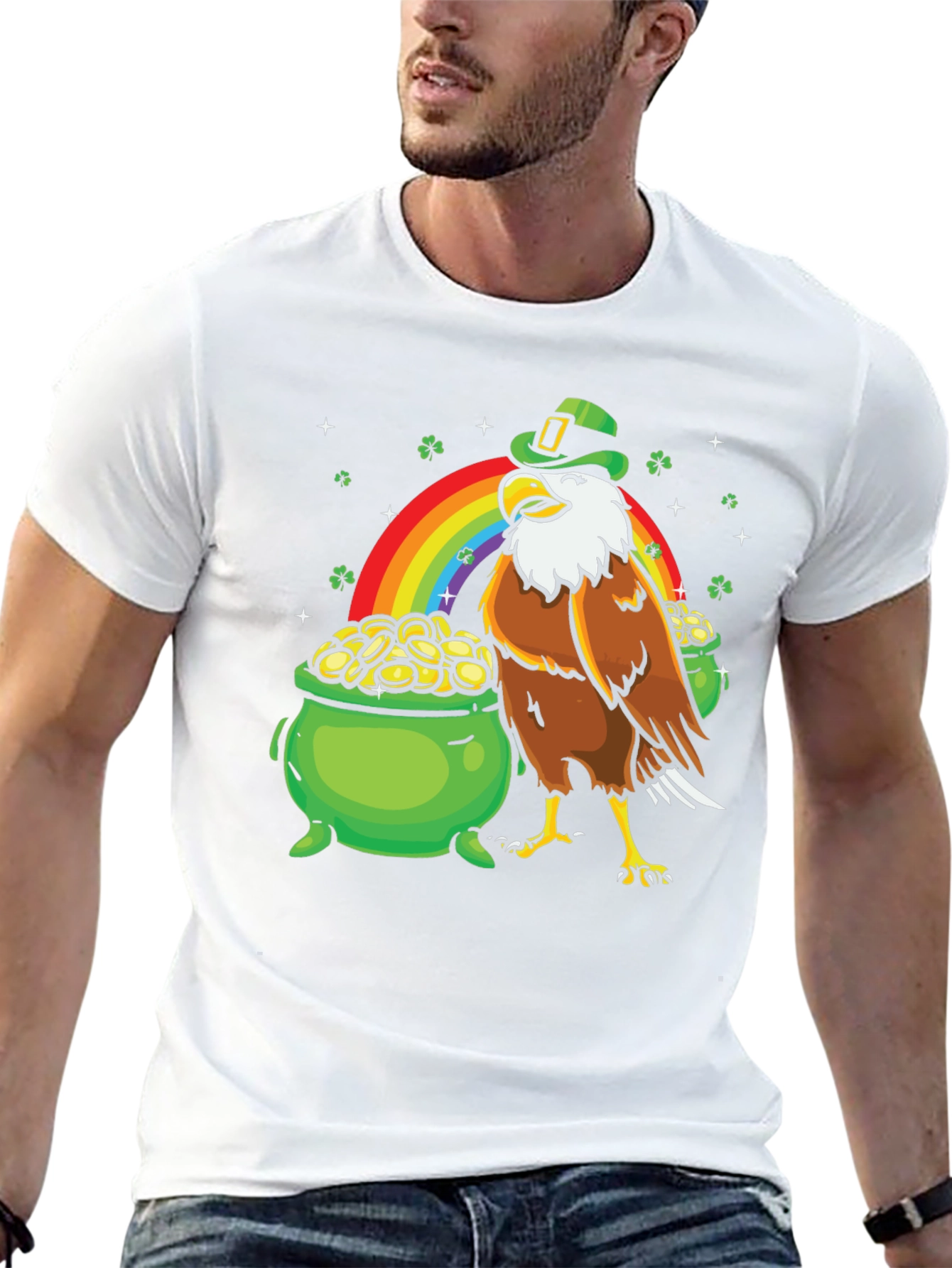 St. Patricks Day Eagle Graphic Tee