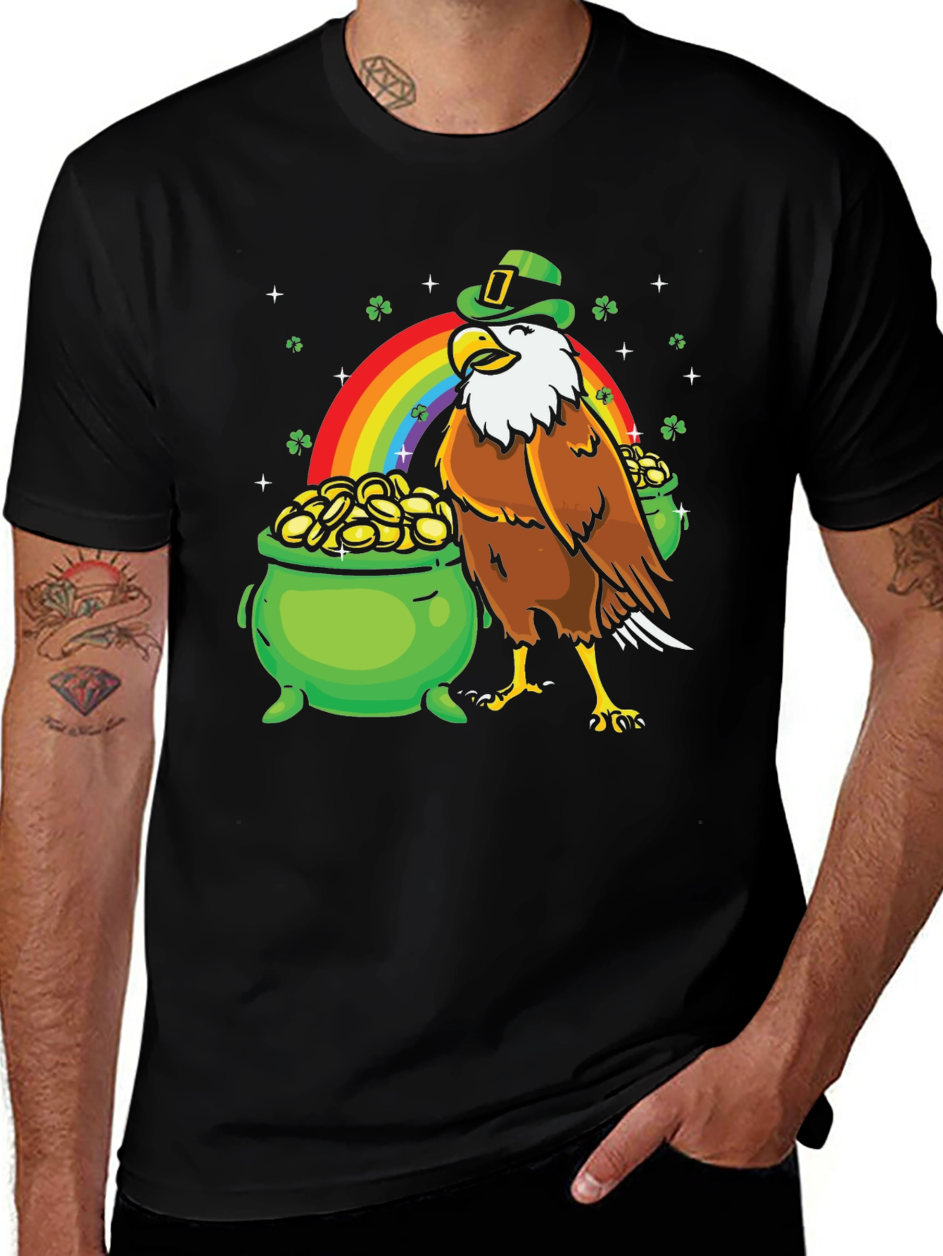 St. Patricks Day Eagle Graphic Tee