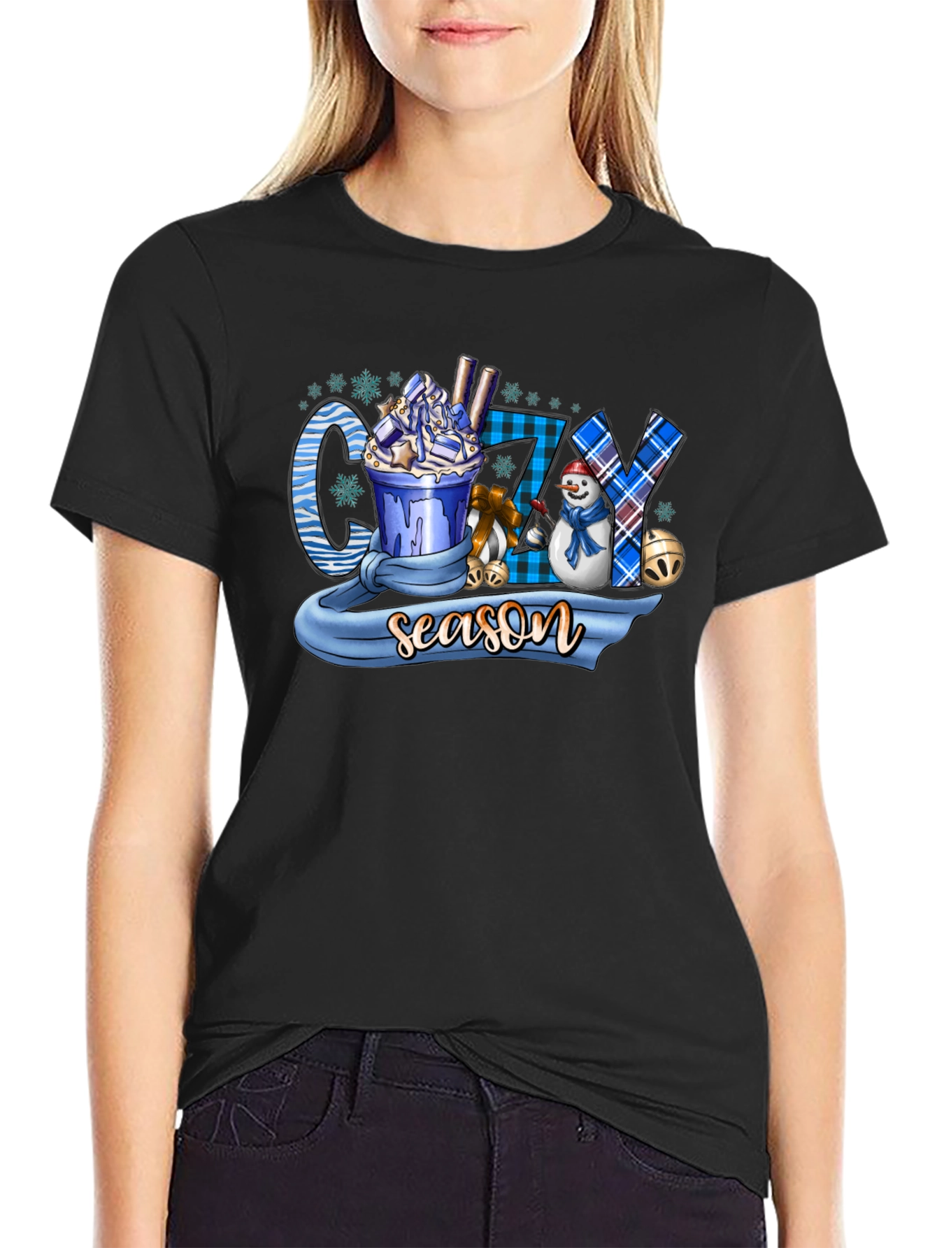 Cozy Season Graphic Tee - Festive Winter Apparel