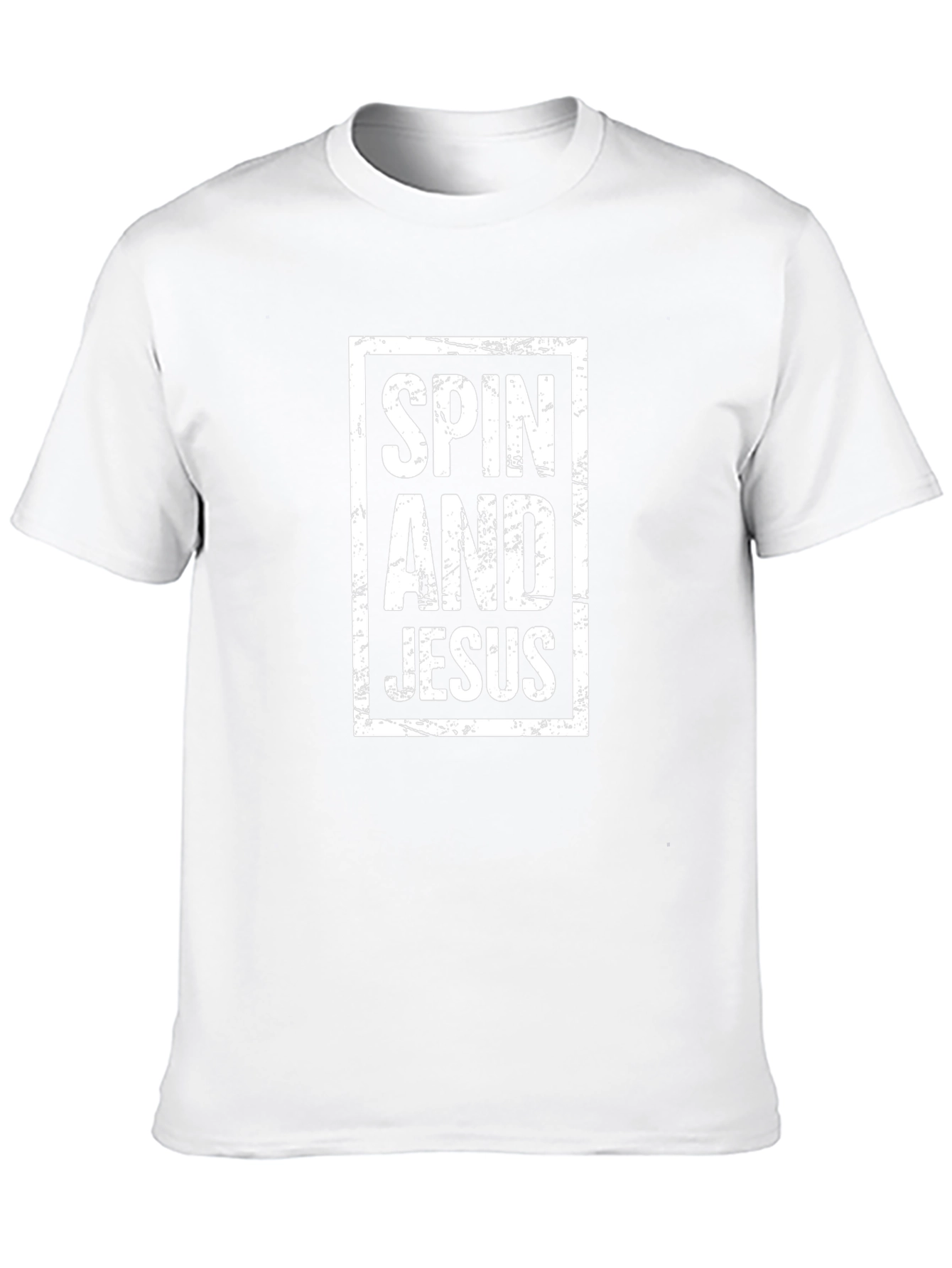 Spin and Jesus Graphic Tee - Black Cotton T-Shirt