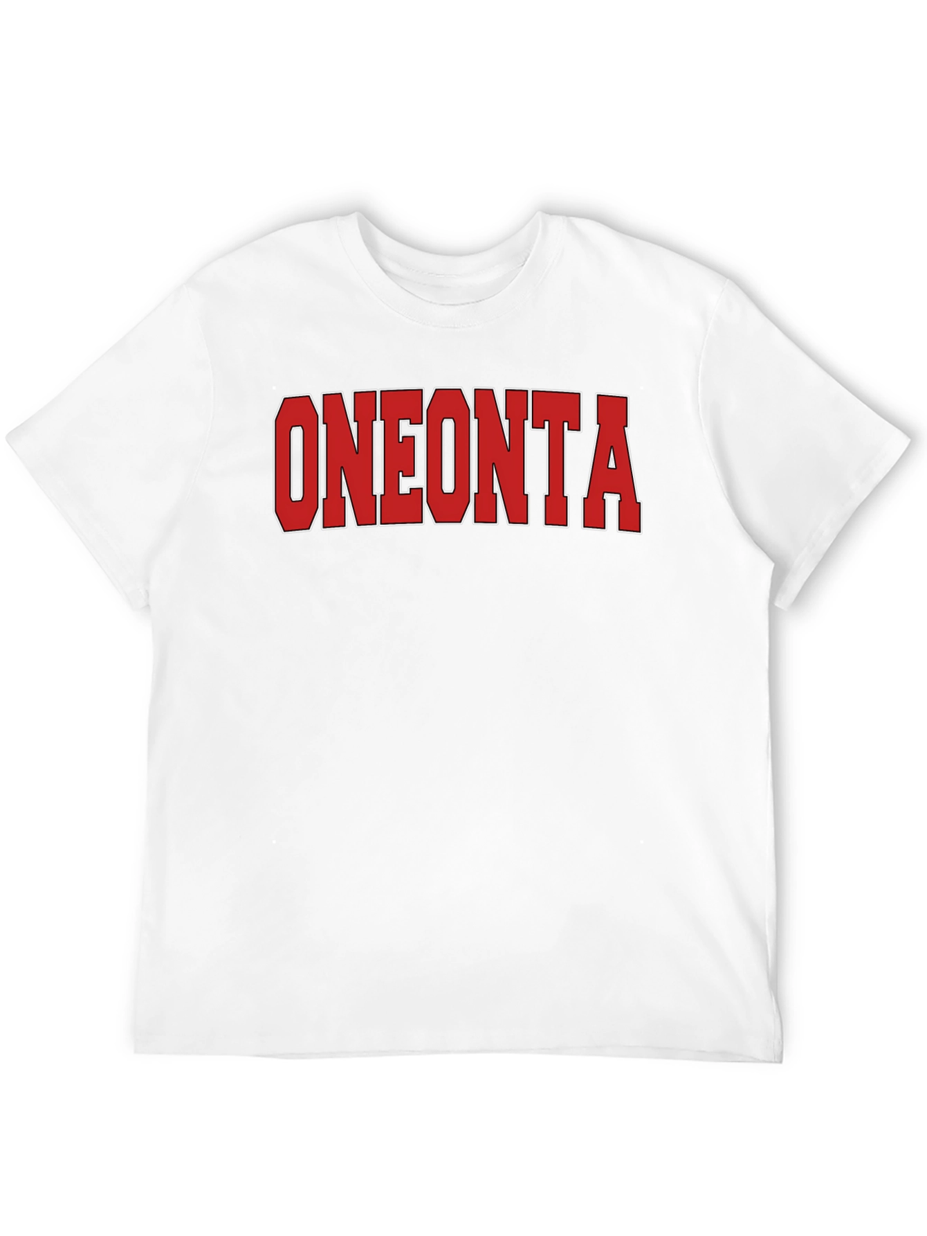 Oneonta Graphic Tee - Red Text on Black T-Shirt